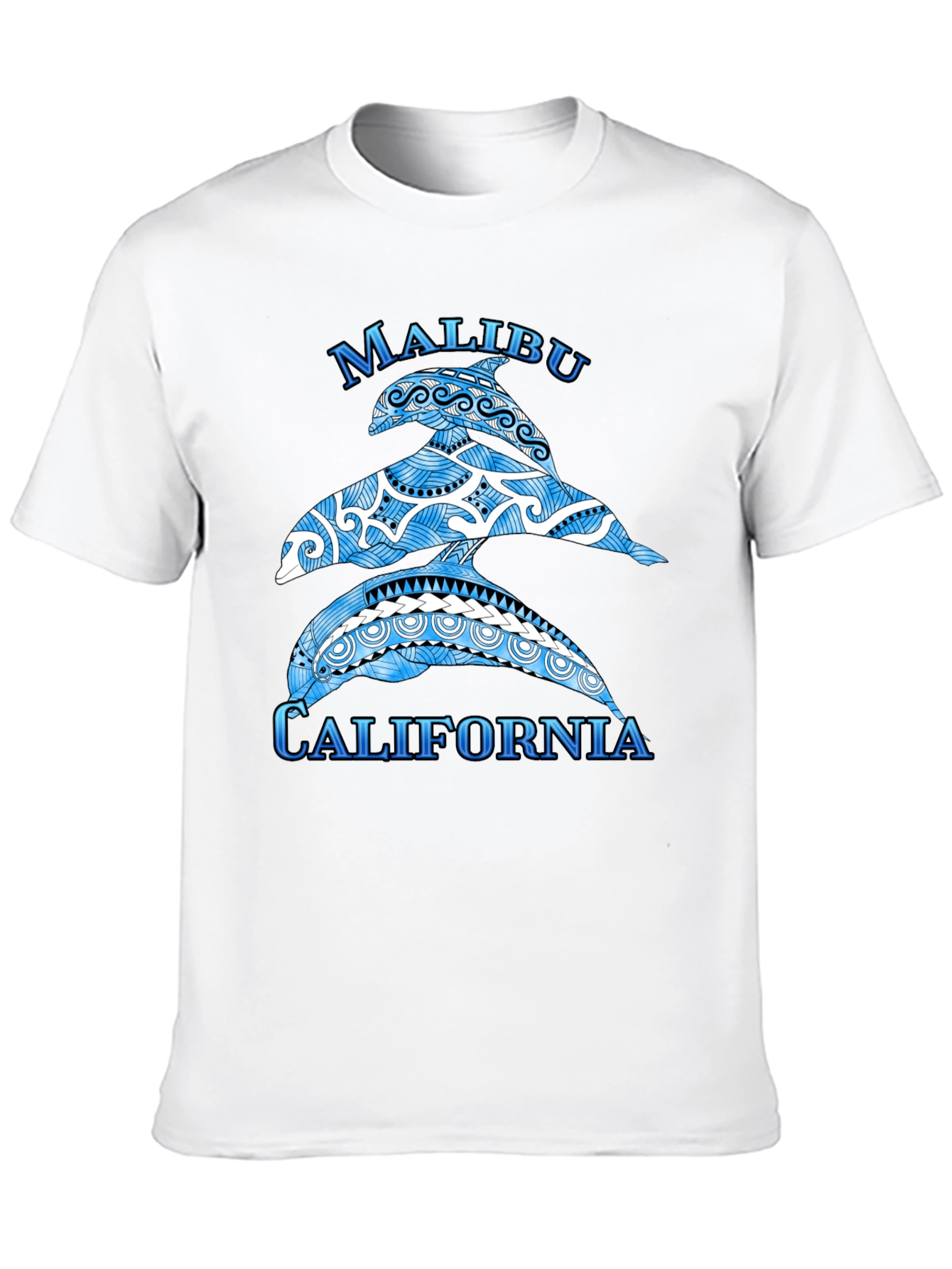 Malibu California Dolphin Graphic T-Shirt