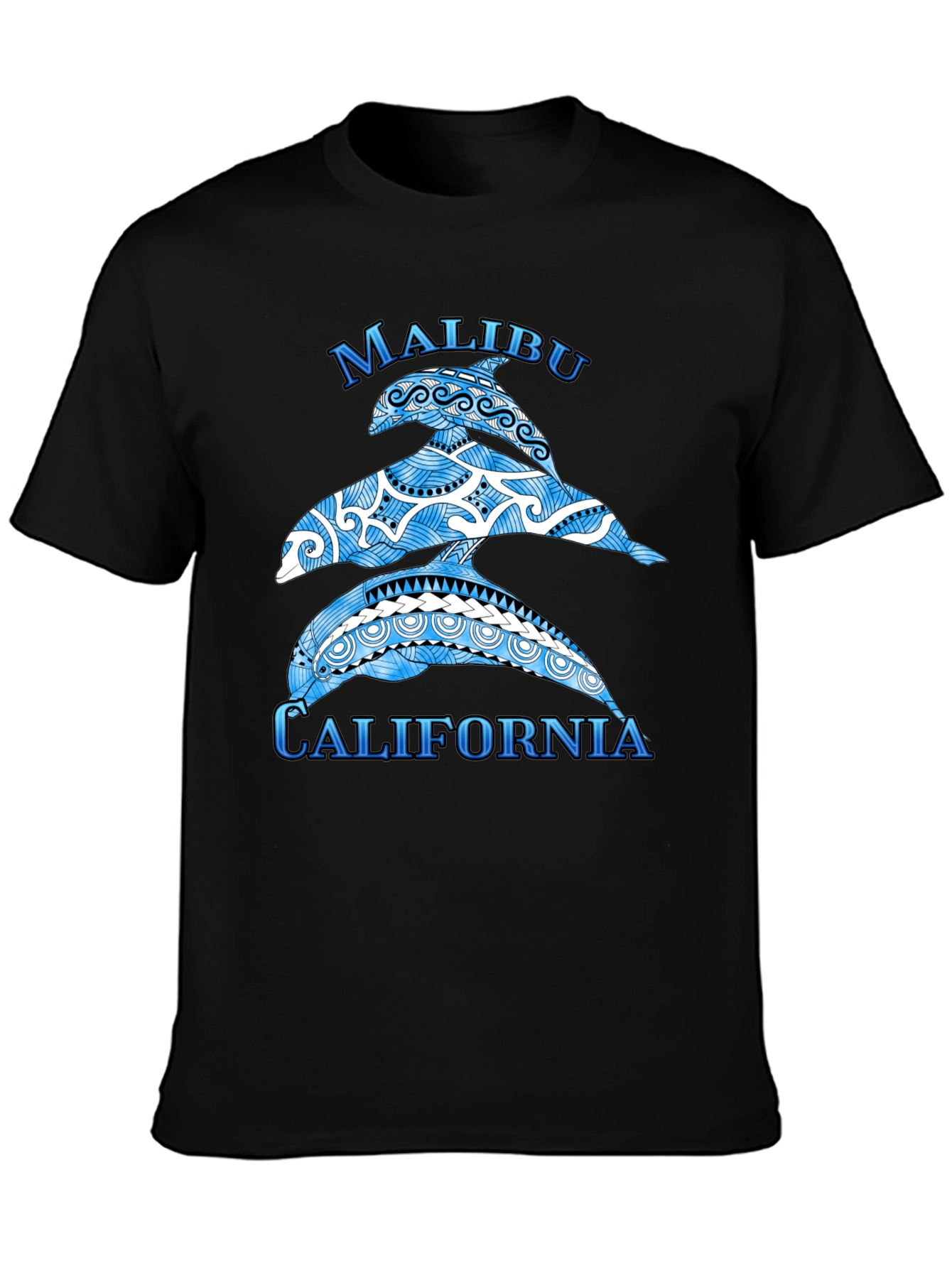 Malibu California Dolphin Graphic T-Shirt