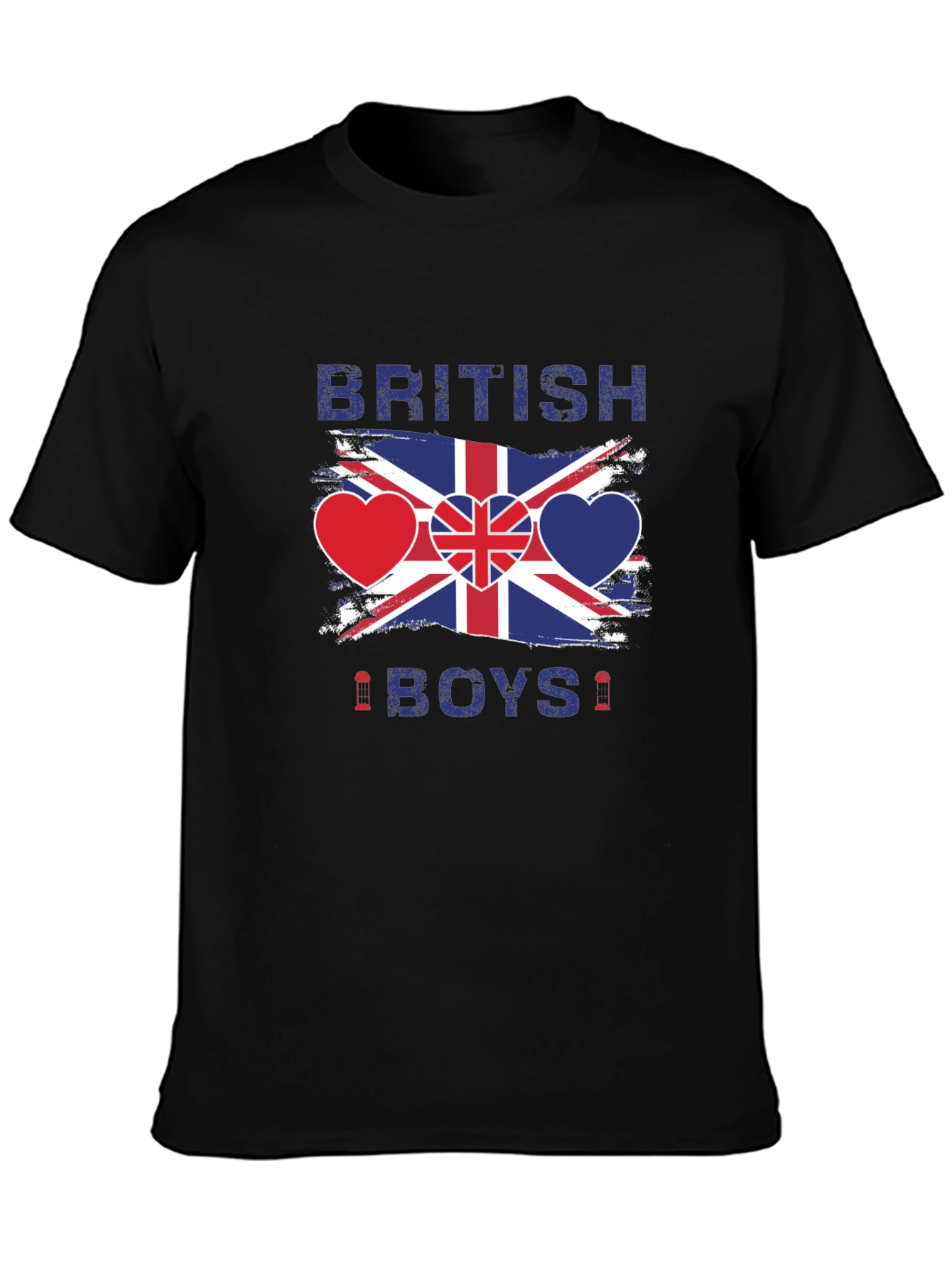 British Boys T-Shirt - Union Jack Heart Design