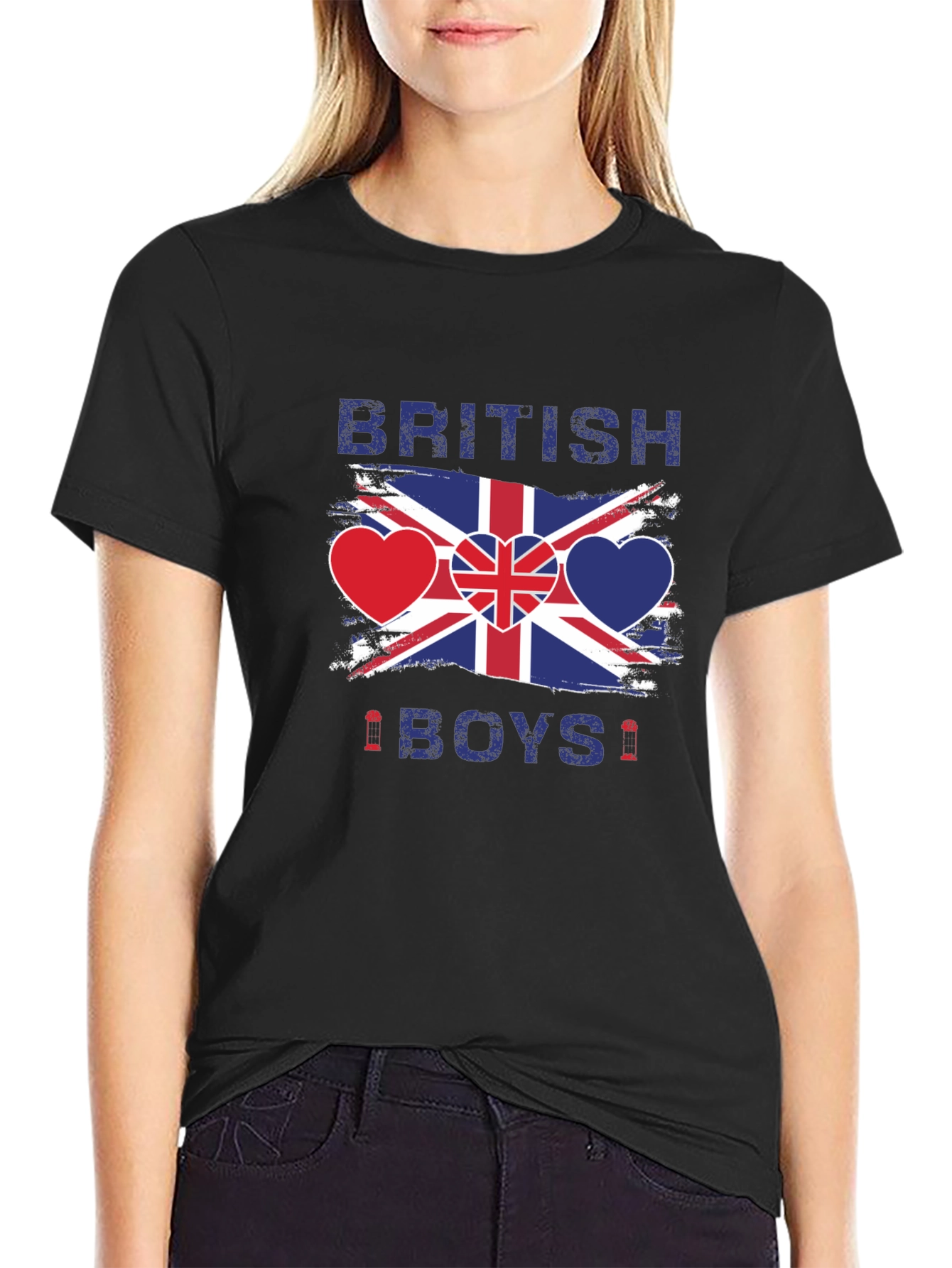 British Boys T-Shirt - Union Jack Heart Design