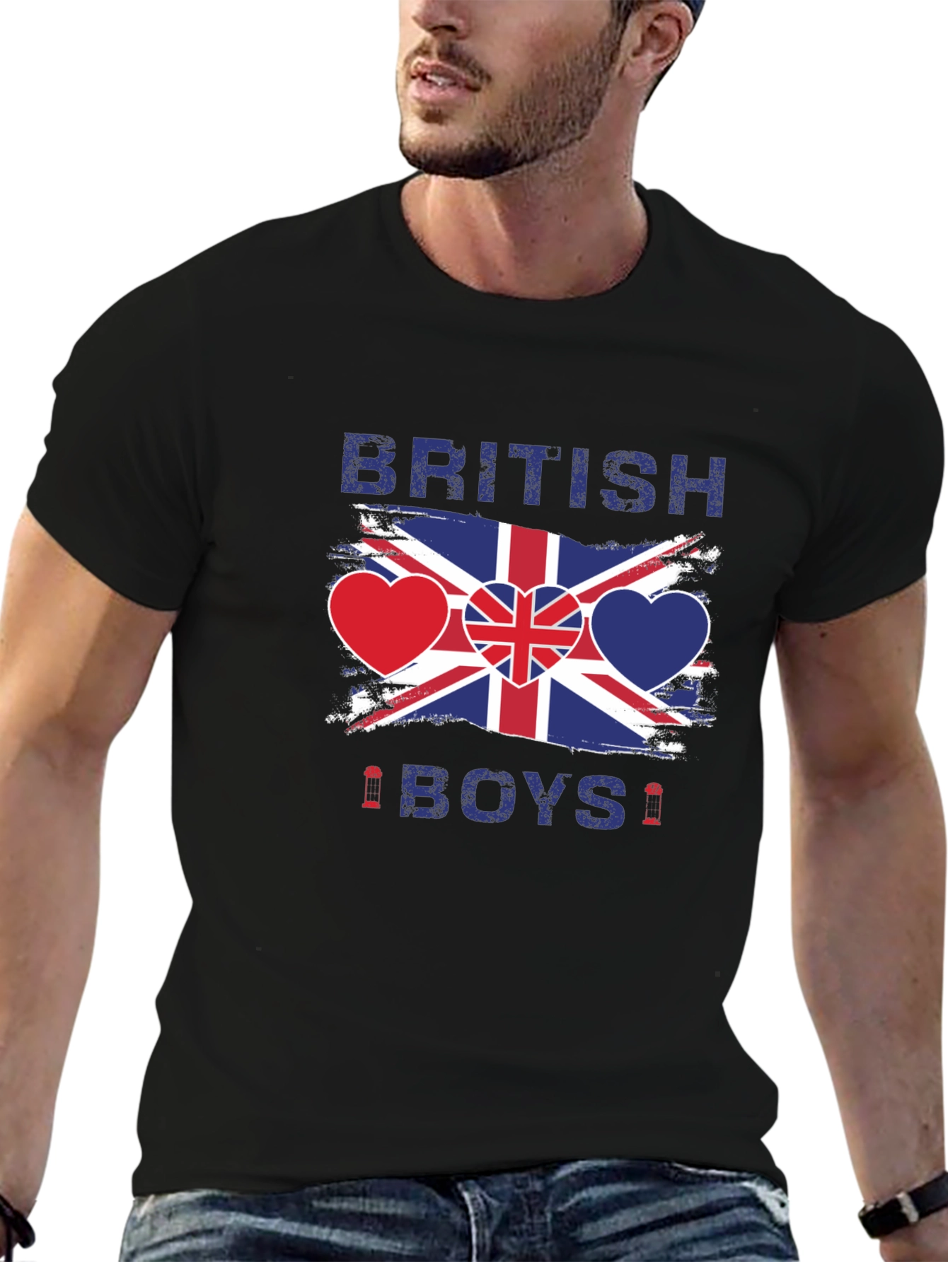 British Boys T-Shirt - Union Jack Heart Design