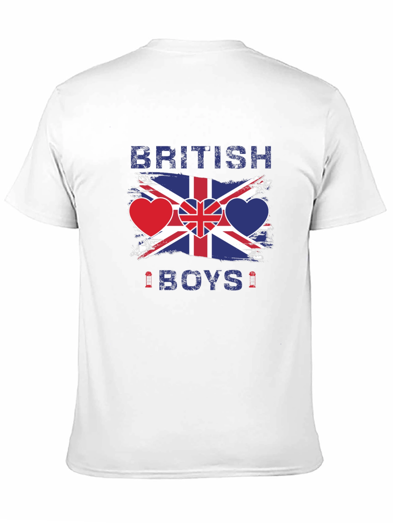British Boys T-Shirt - Union Jack Heart Design