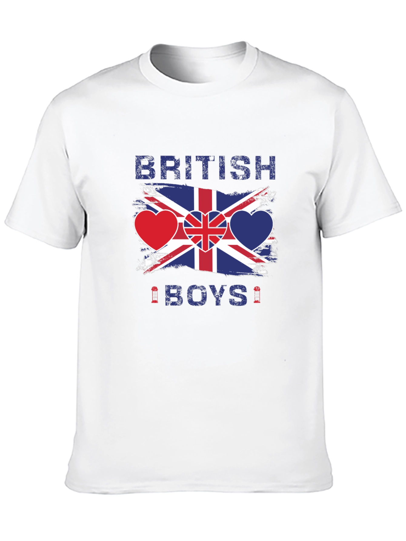 British Boys T-Shirt - Union Jack Heart Design