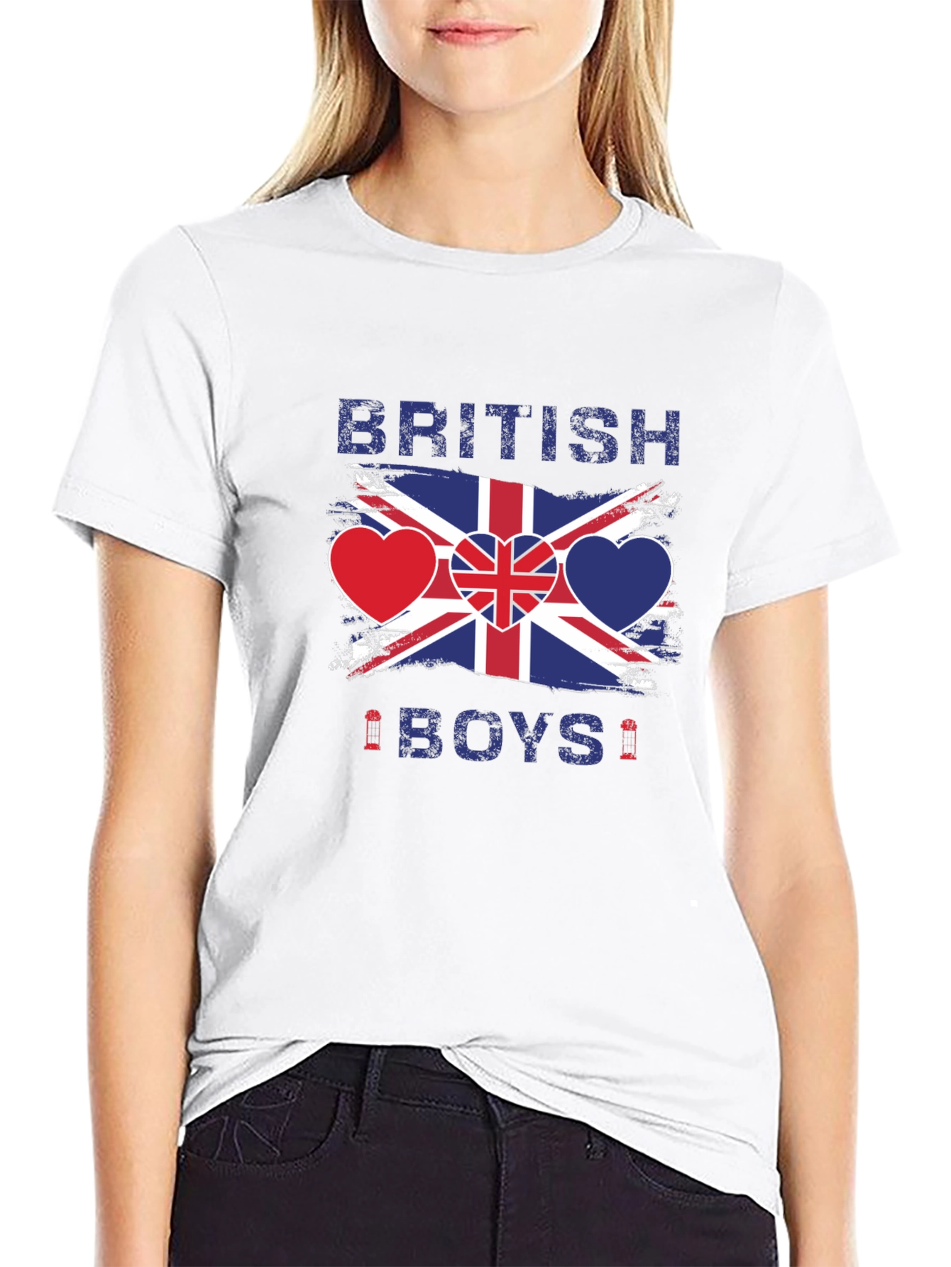British Boys T-Shirt - Union Jack Heart Design