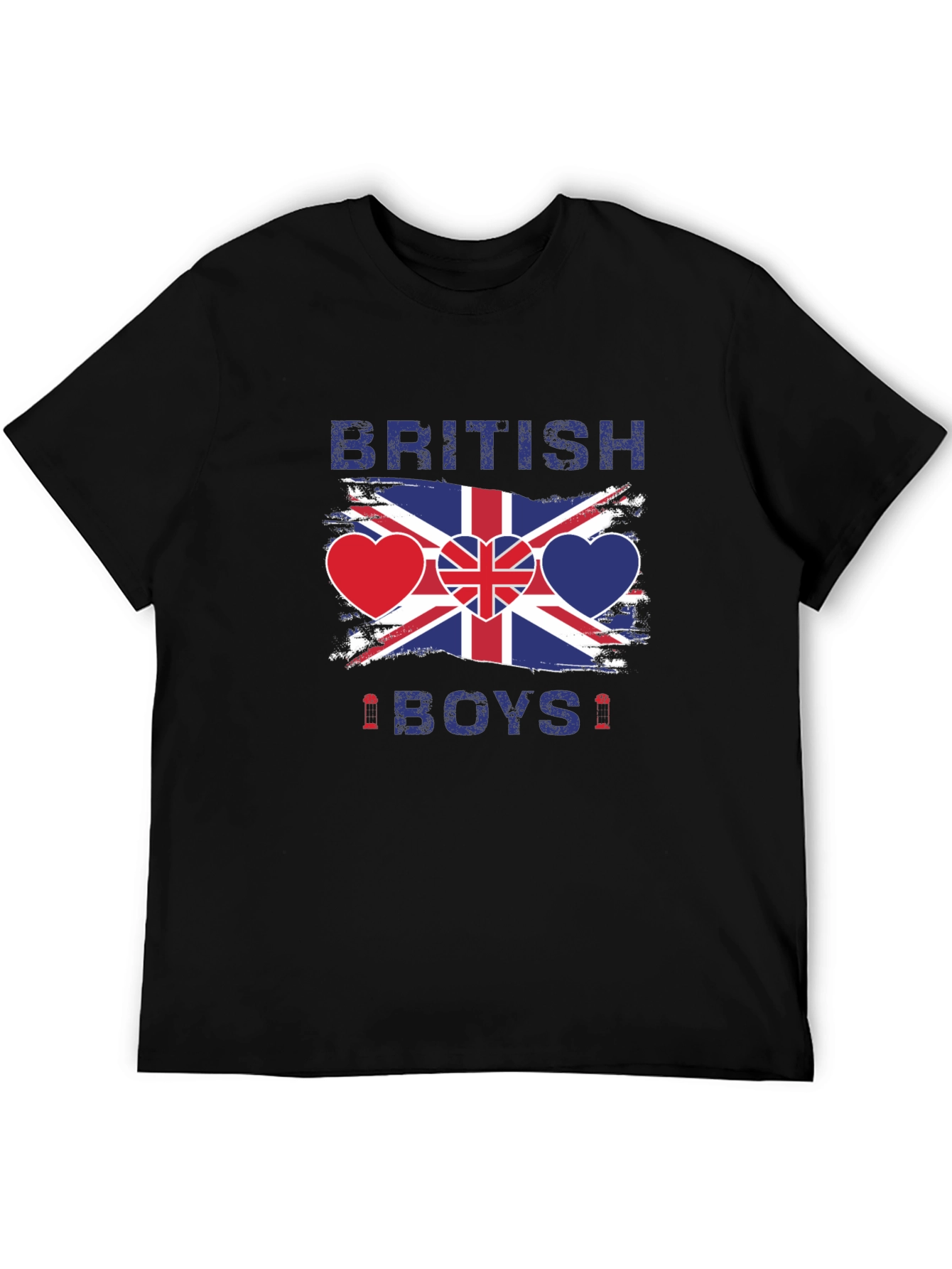 British Boys T-Shirt - Union Jack Heart Design