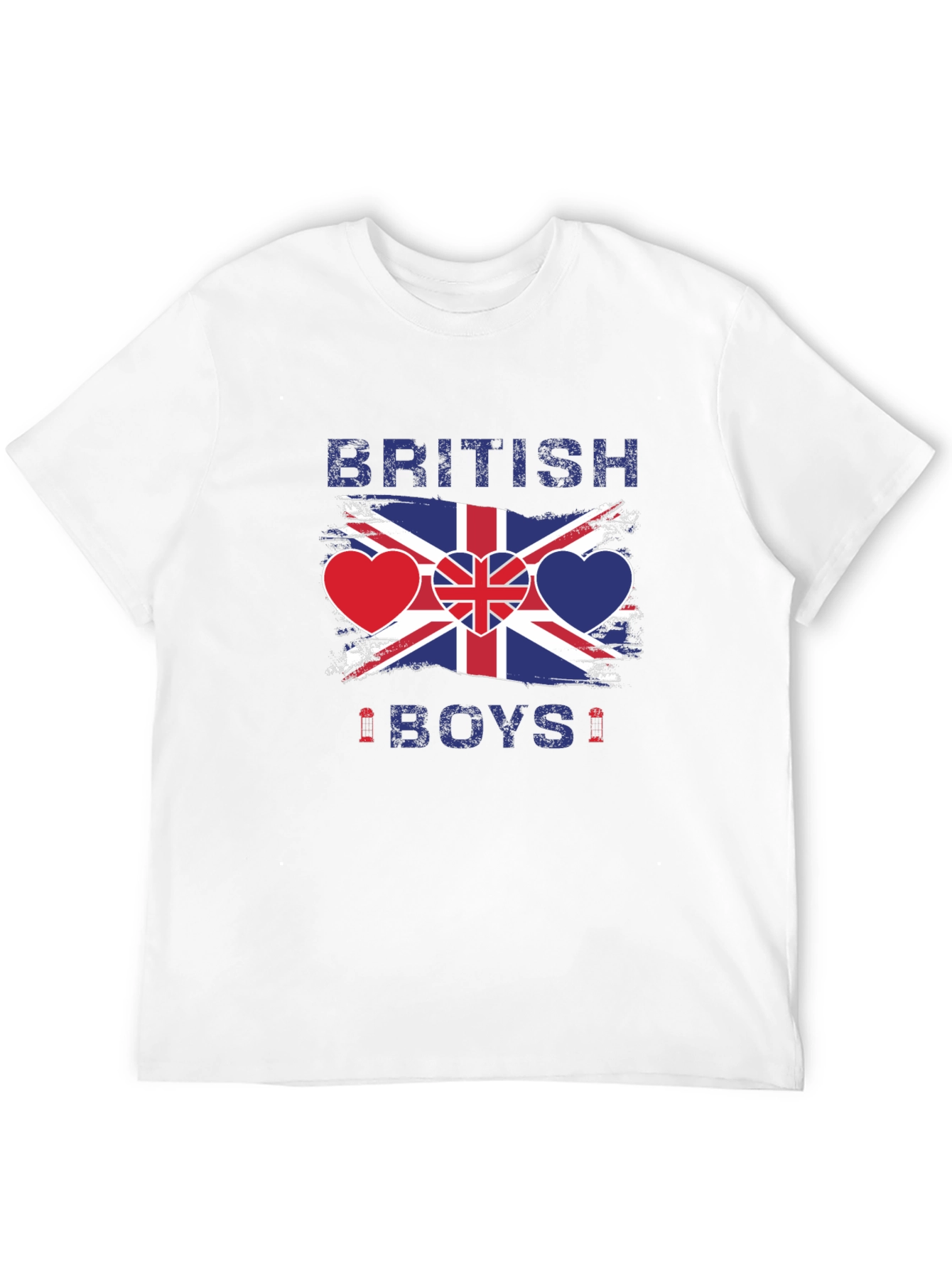 British Boys T-Shirt - Union Jack Heart Design