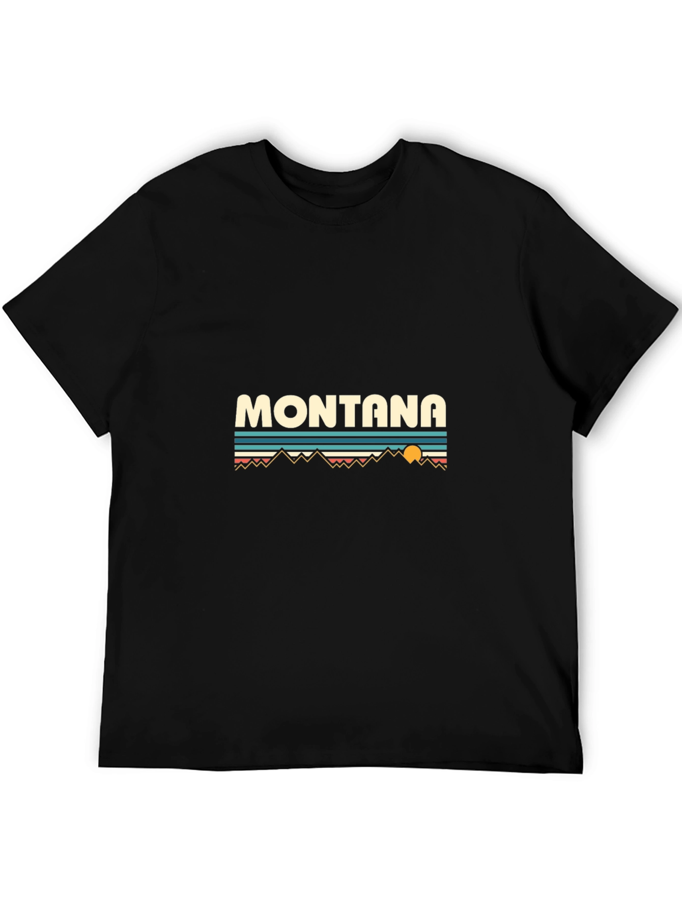 Montana Graphic T-Shirt - Retro Mountain Design