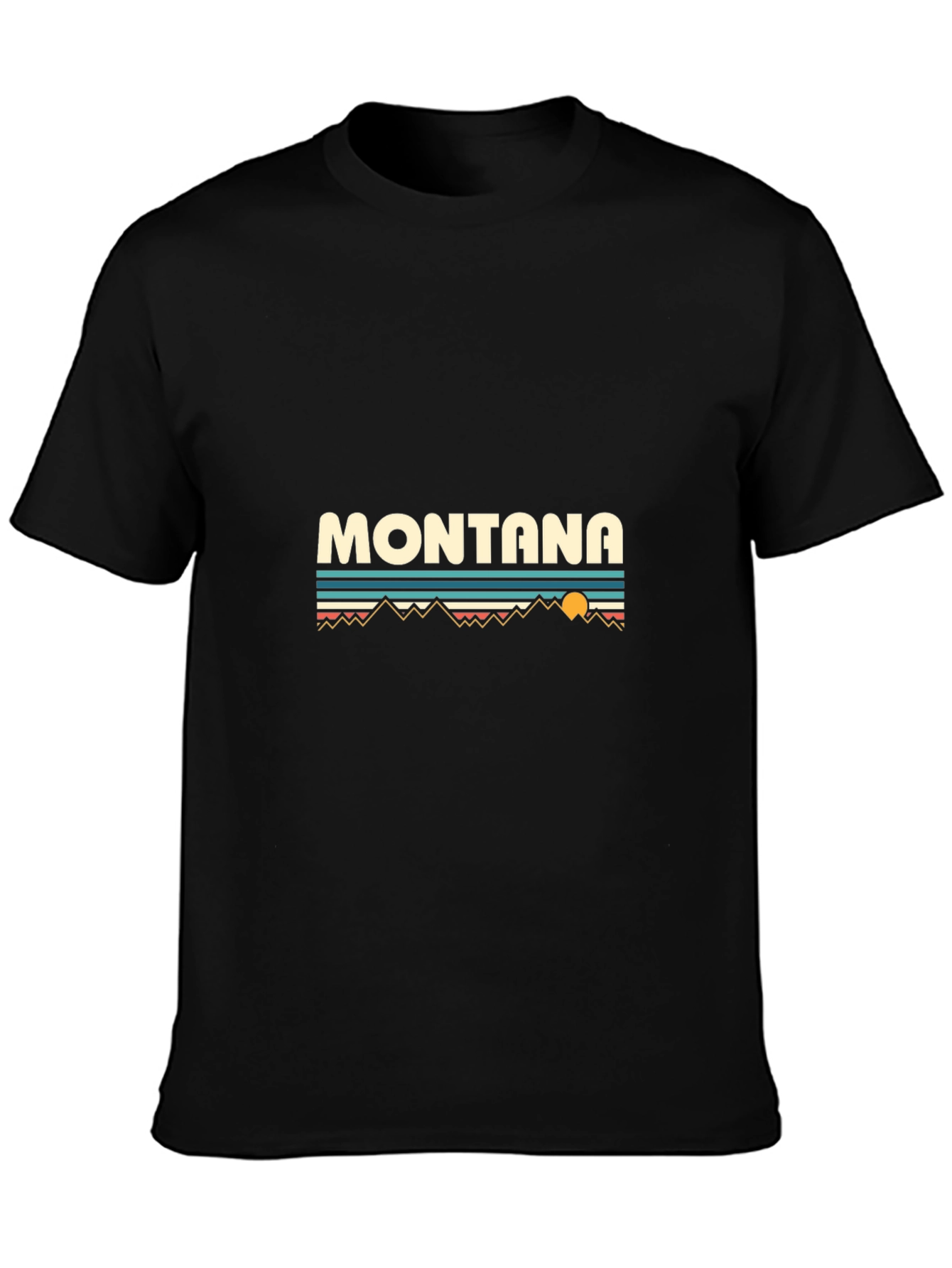 Montana Graphic T-Shirt - Retro Mountain Design