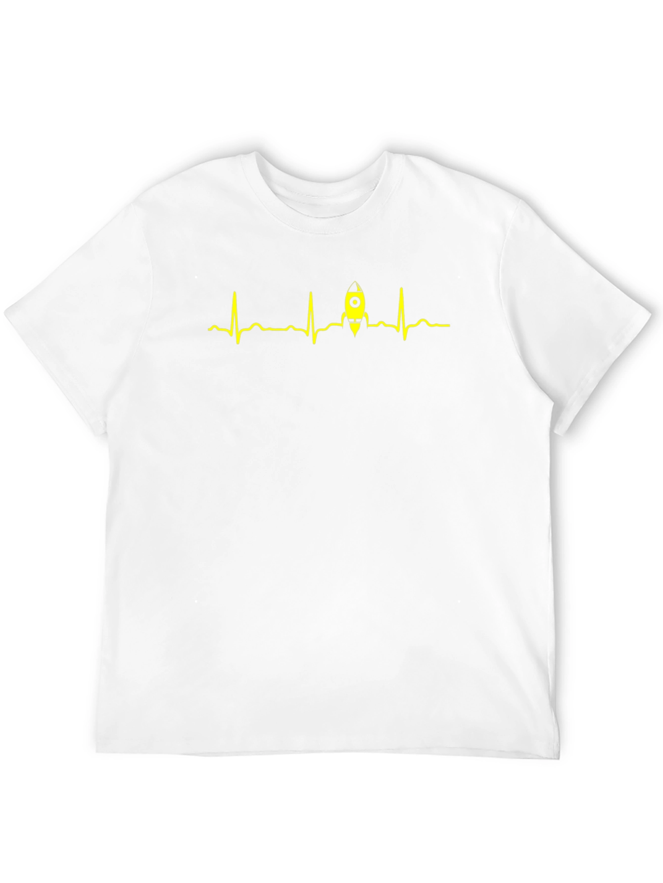 Rocket Heartbeat T-Shirt - Black Crew Neck Tee