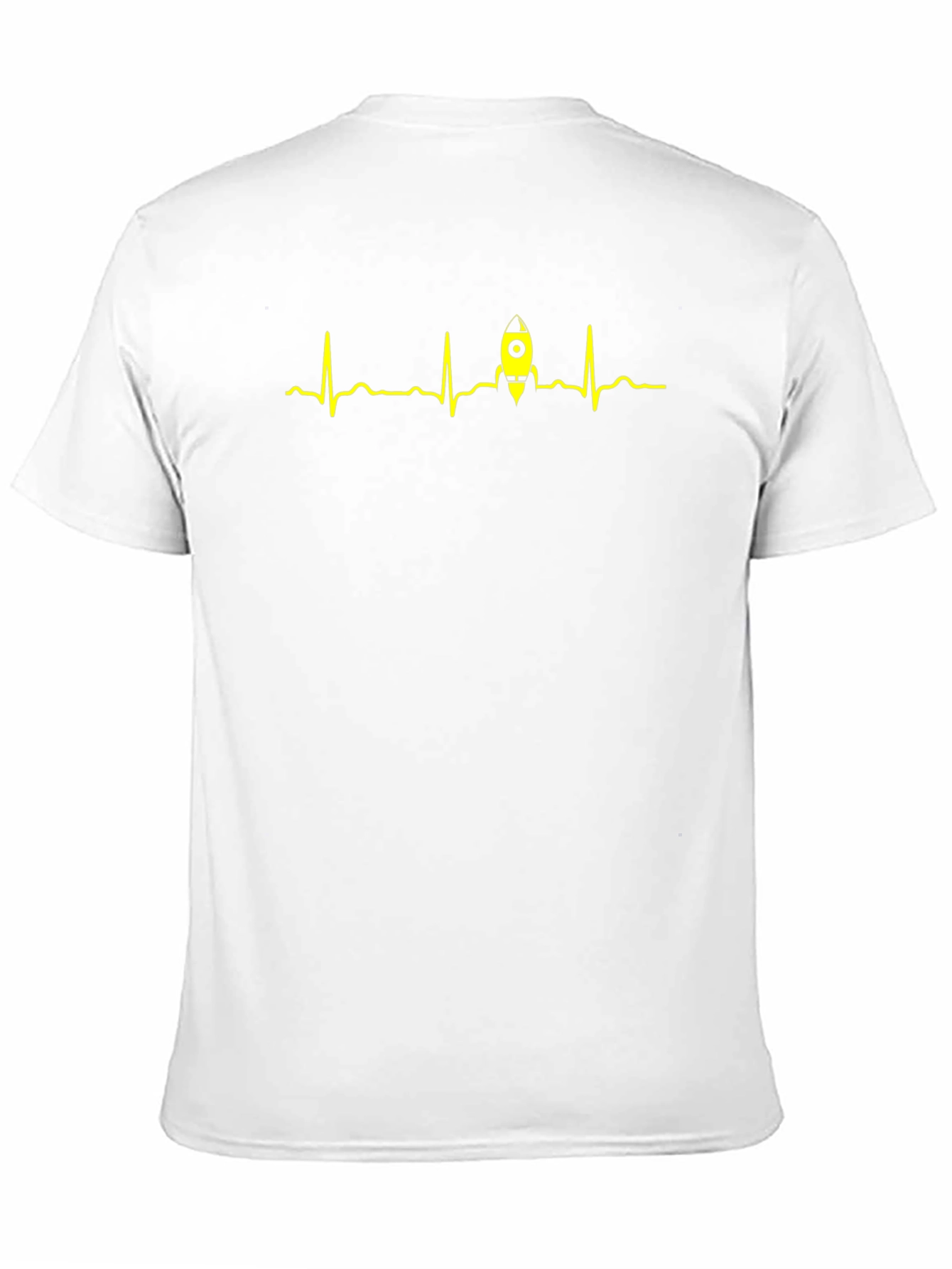 Rocket Heartbeat T-Shirt - Black Crew Neck Tee
