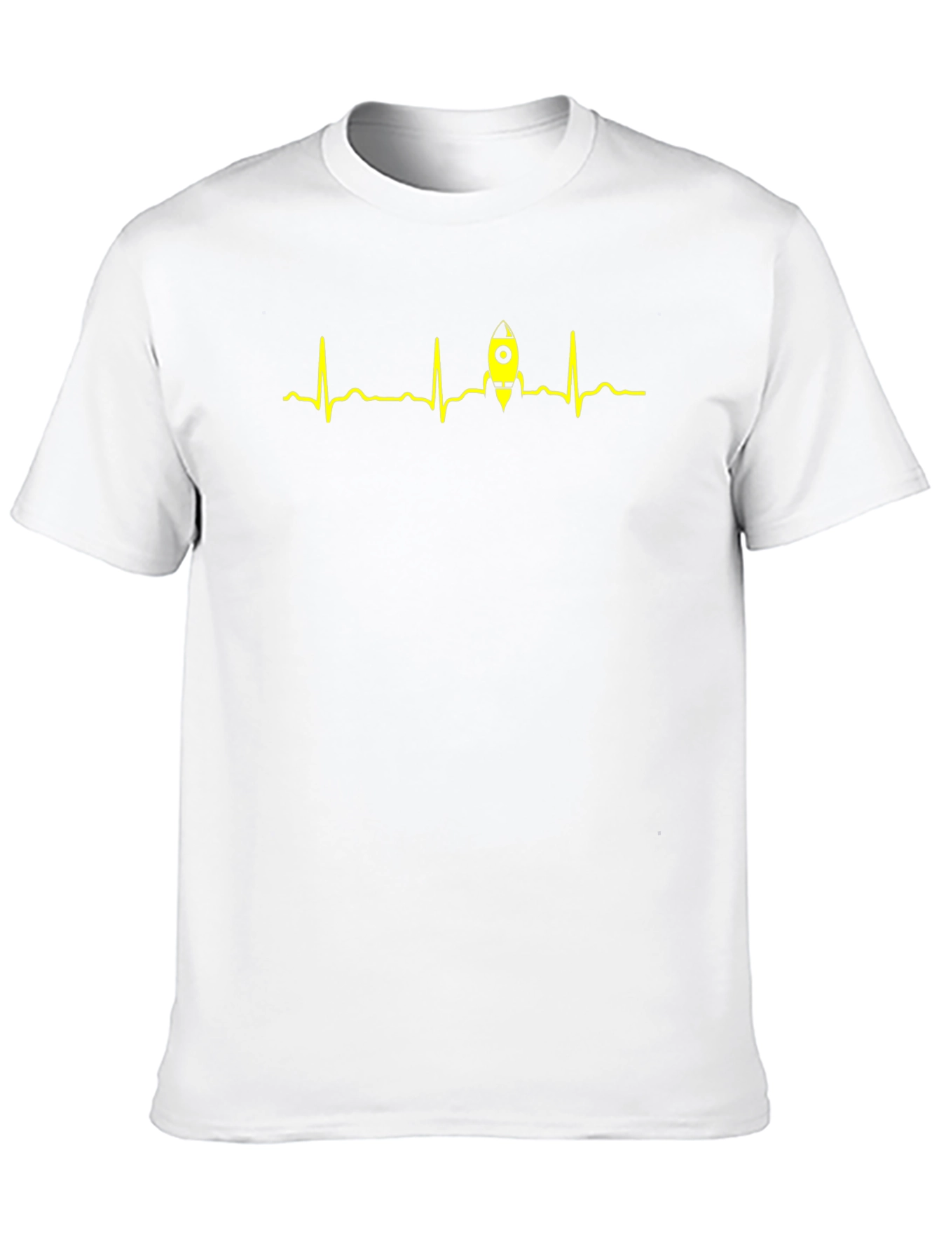 Rocket Heartbeat T-Shirt - Black Crew Neck Tee