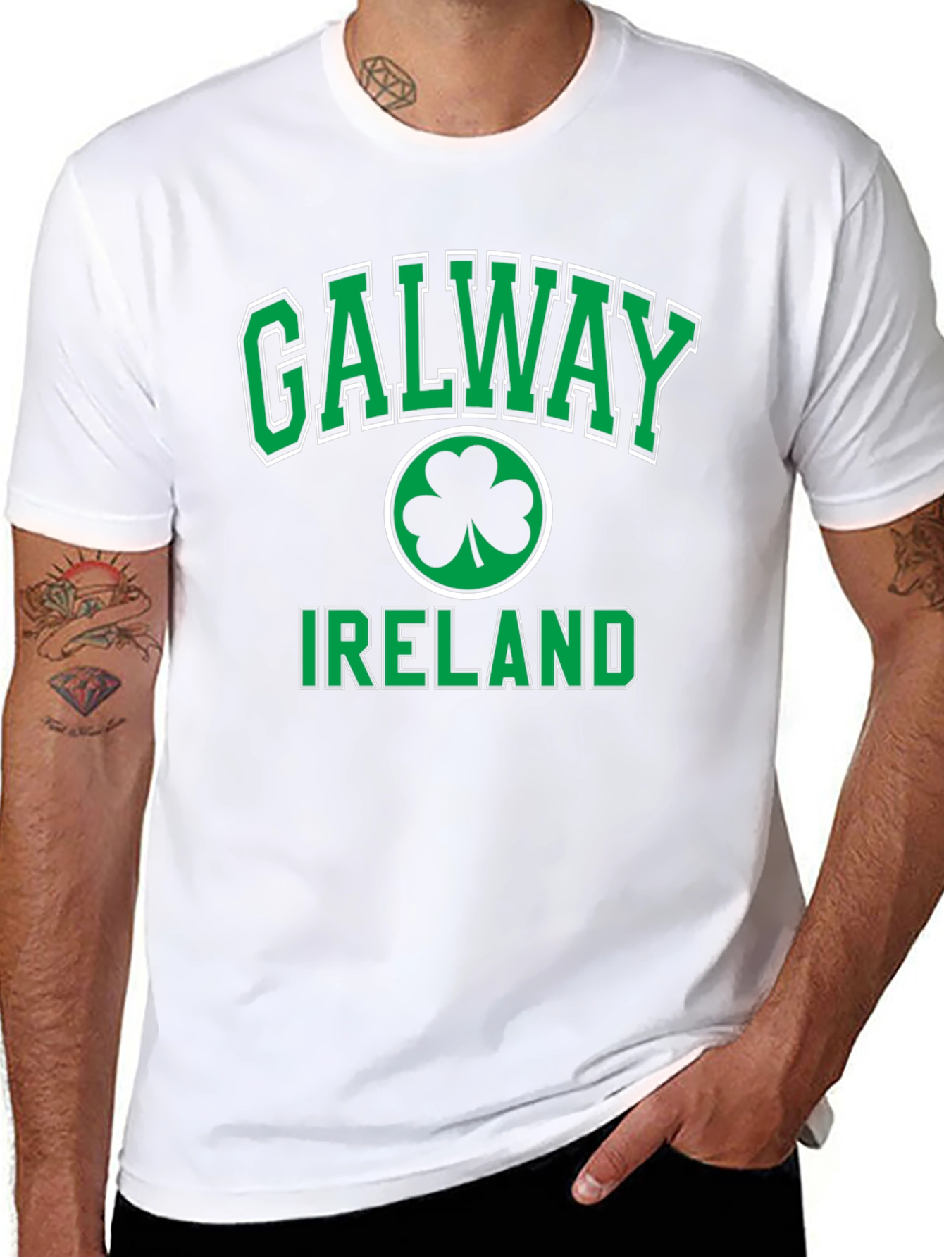 Galway Ireland T-Shirt Shamrock Irish Pride