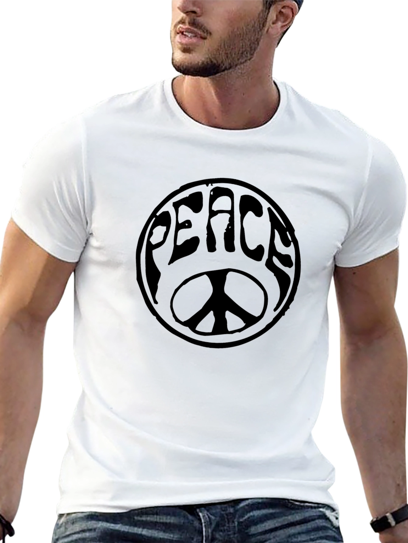 Peace Sign Graphic T-Shirt - Retro Style