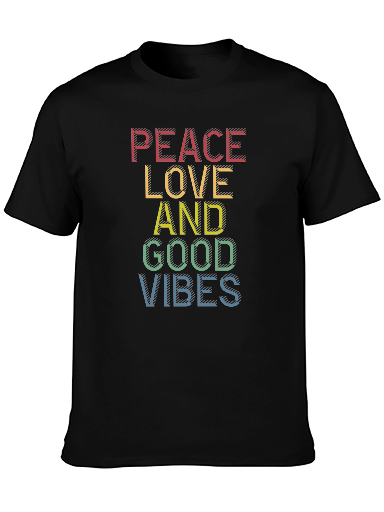 Peace Love Good Vibes T-Shirt - Stylish Graphic Tee