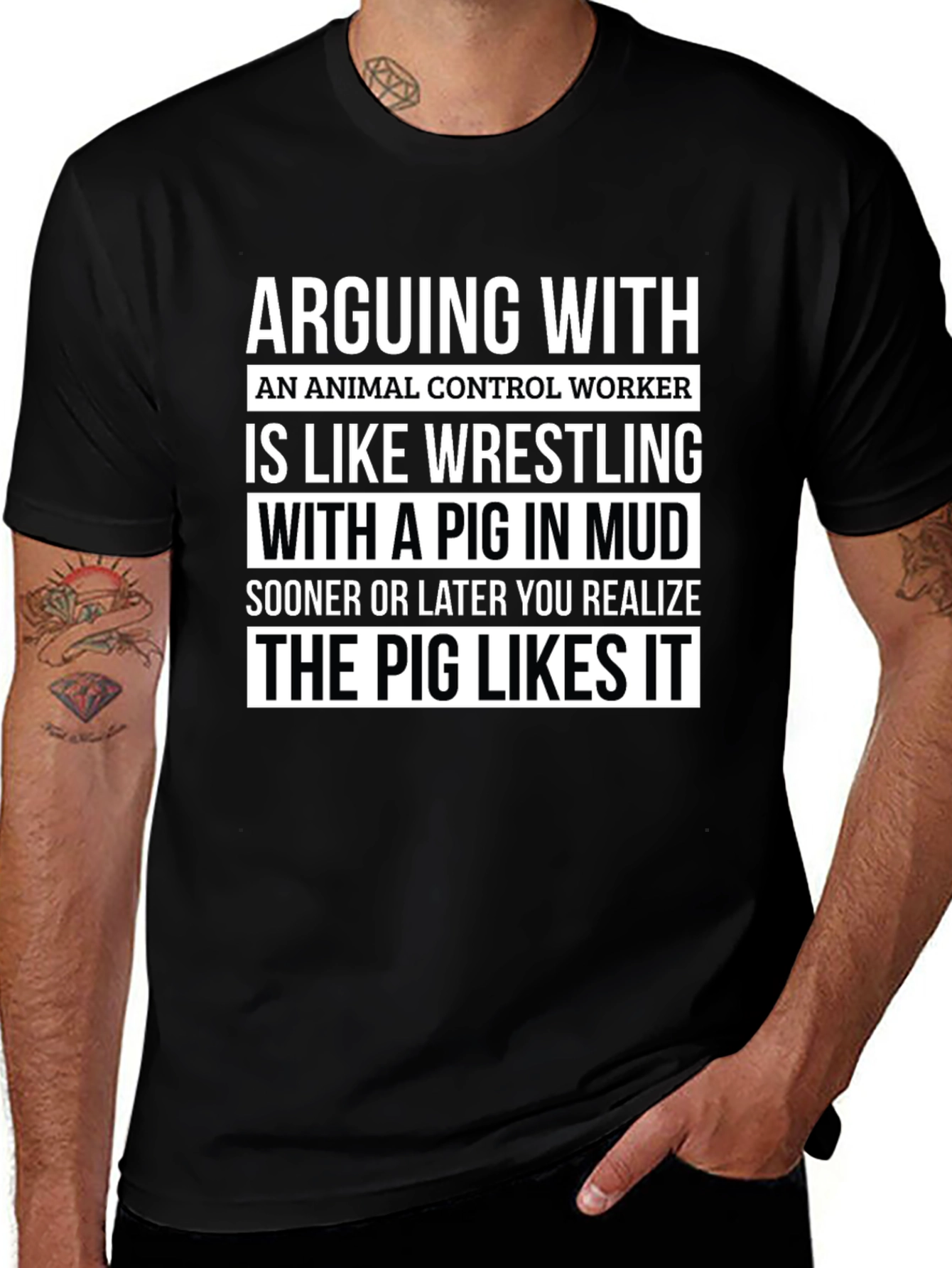 Animal Control Worker Pig T-Shirt