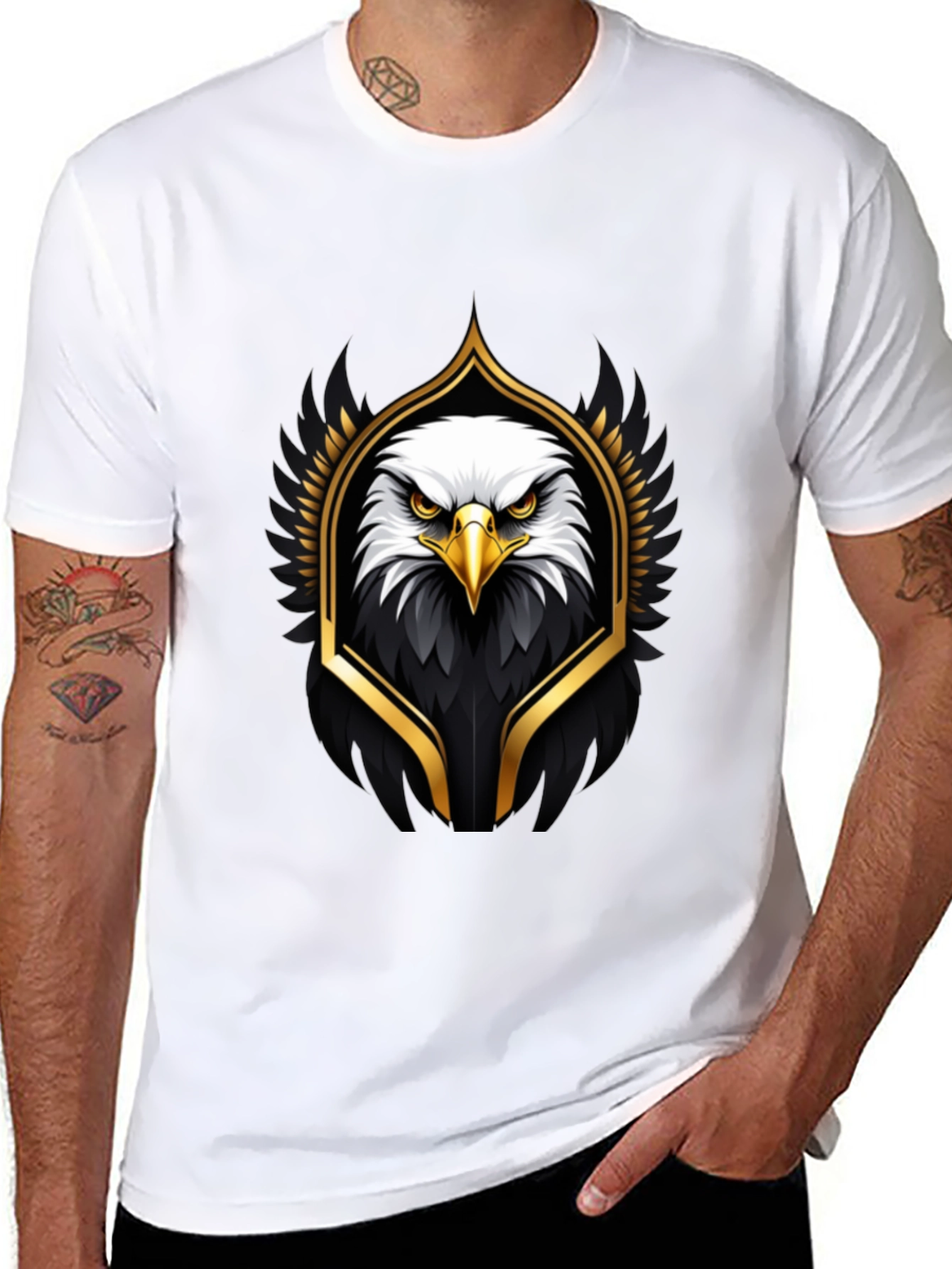 Eagle Emblem Black Graphic Tee
