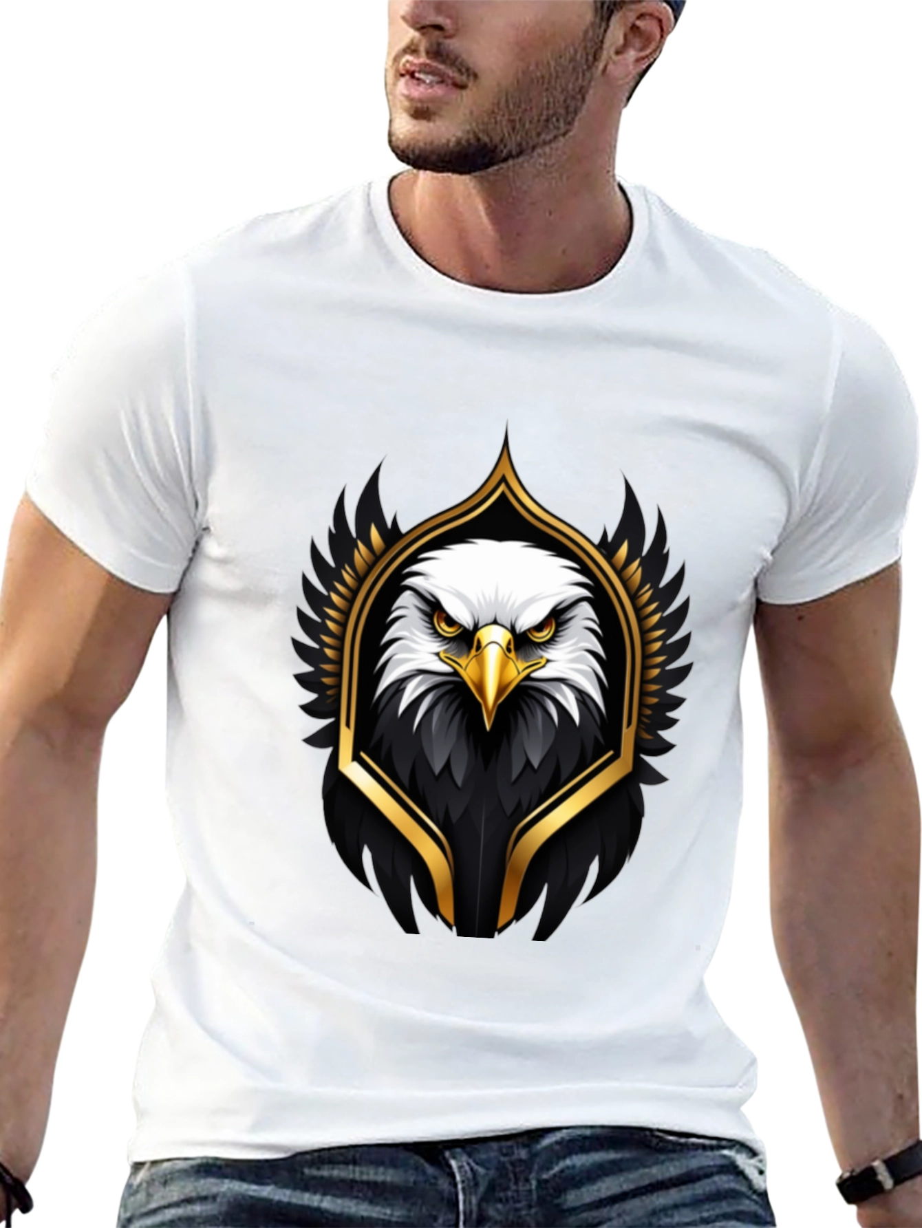 Eagle Emblem Black Graphic Tee