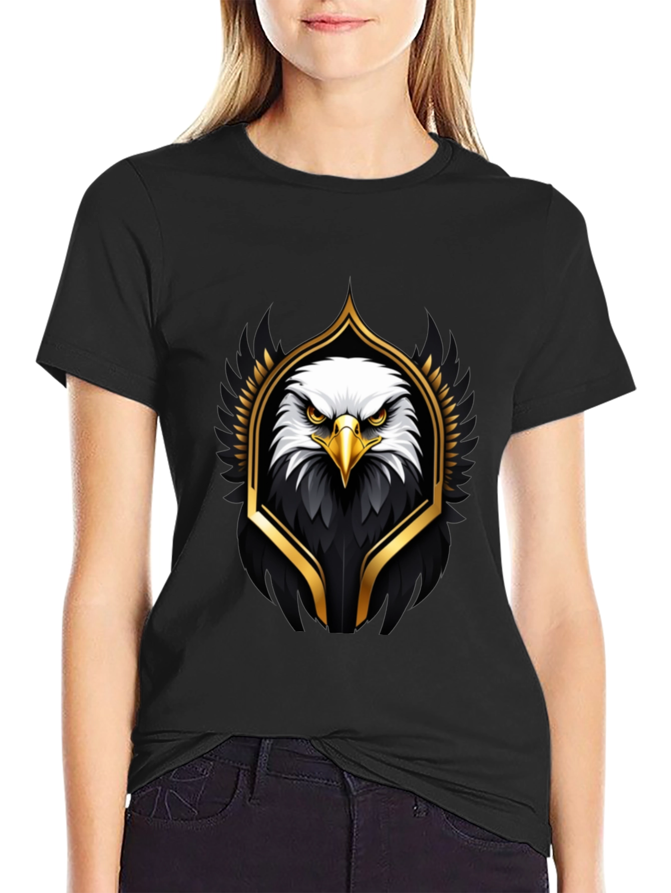 Eagle Emblem Black Graphic Tee