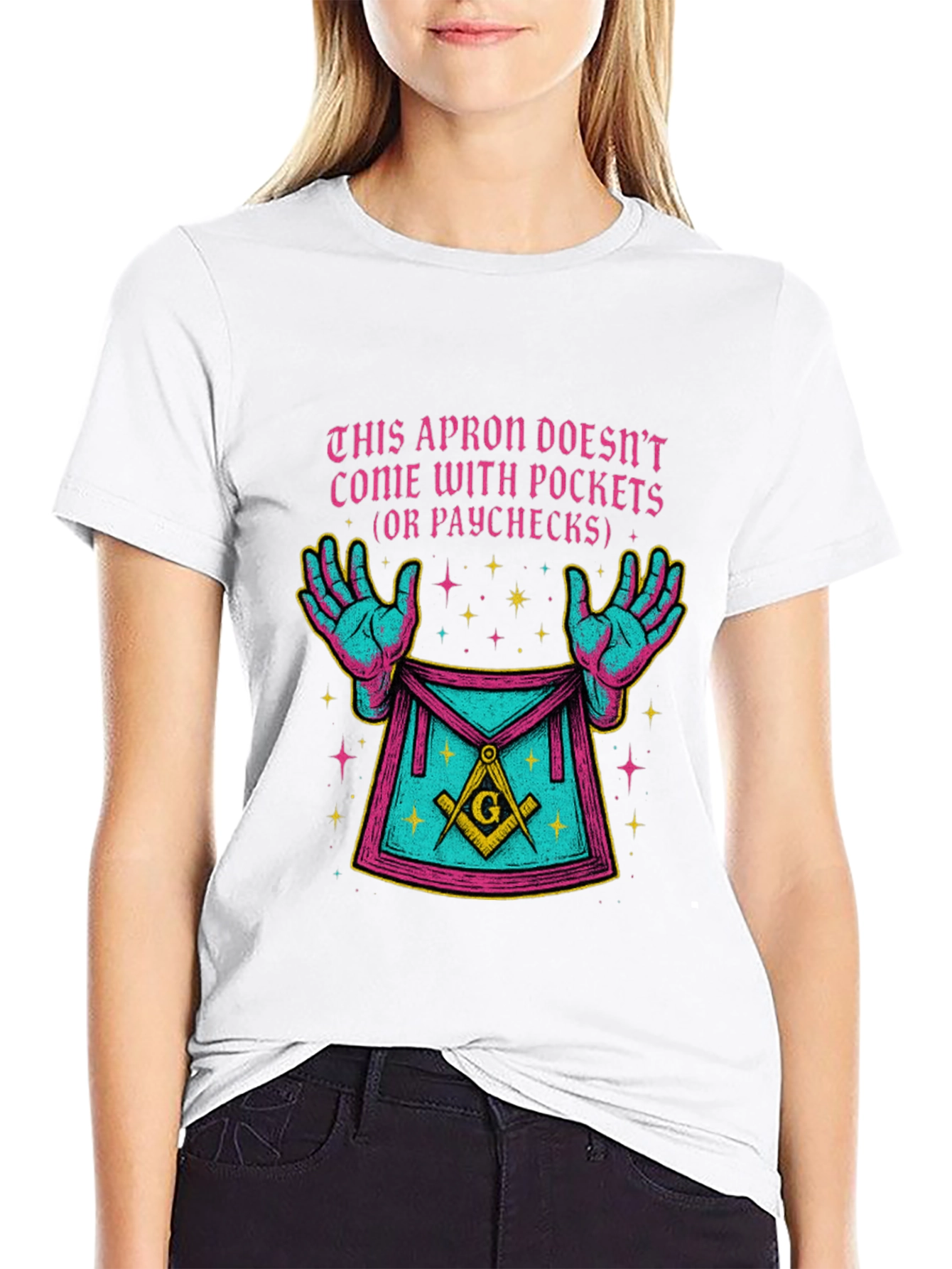 Masonic Apron Pocketless Humor T-Shirt