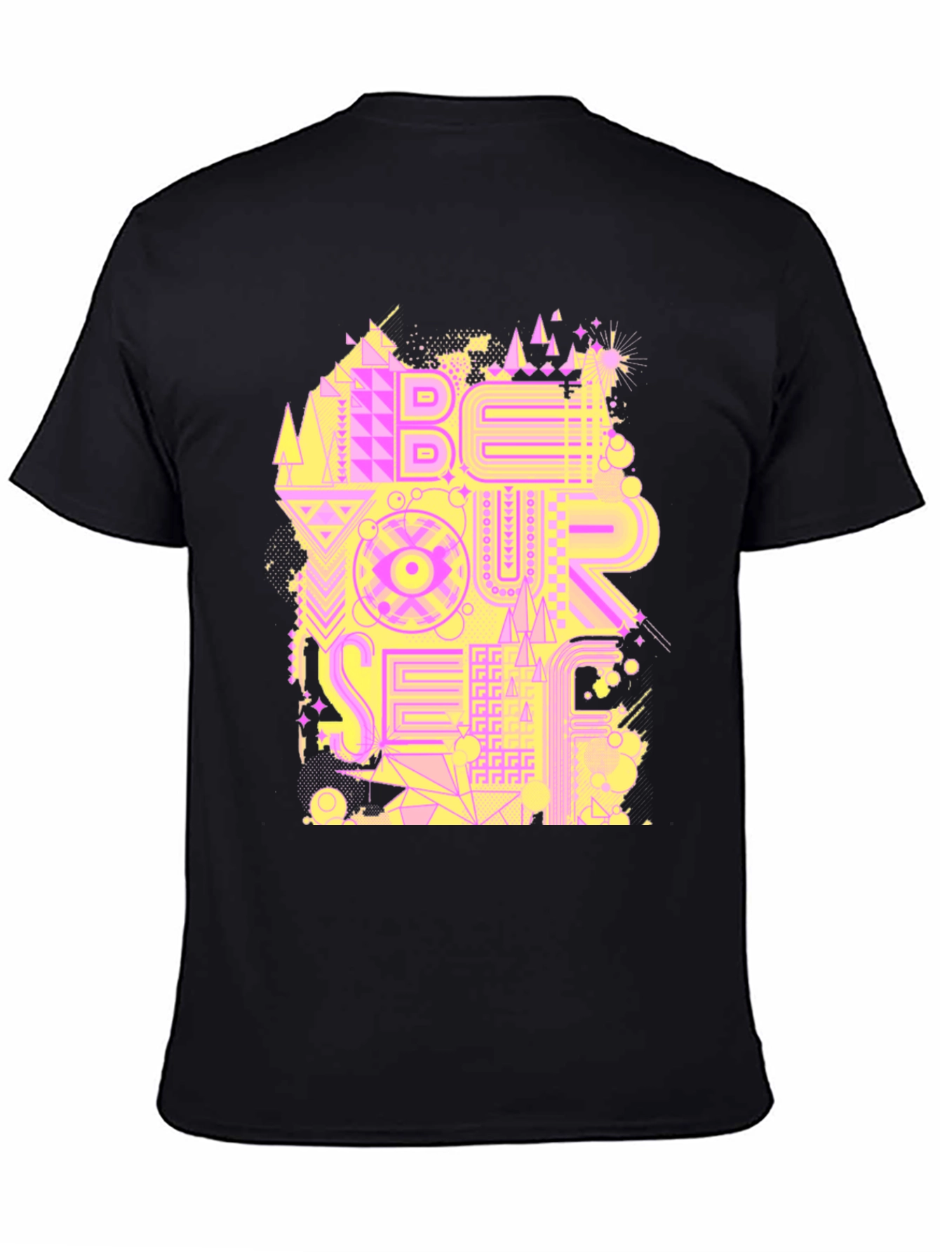 Be Your Self Graphic Black T-Shirt