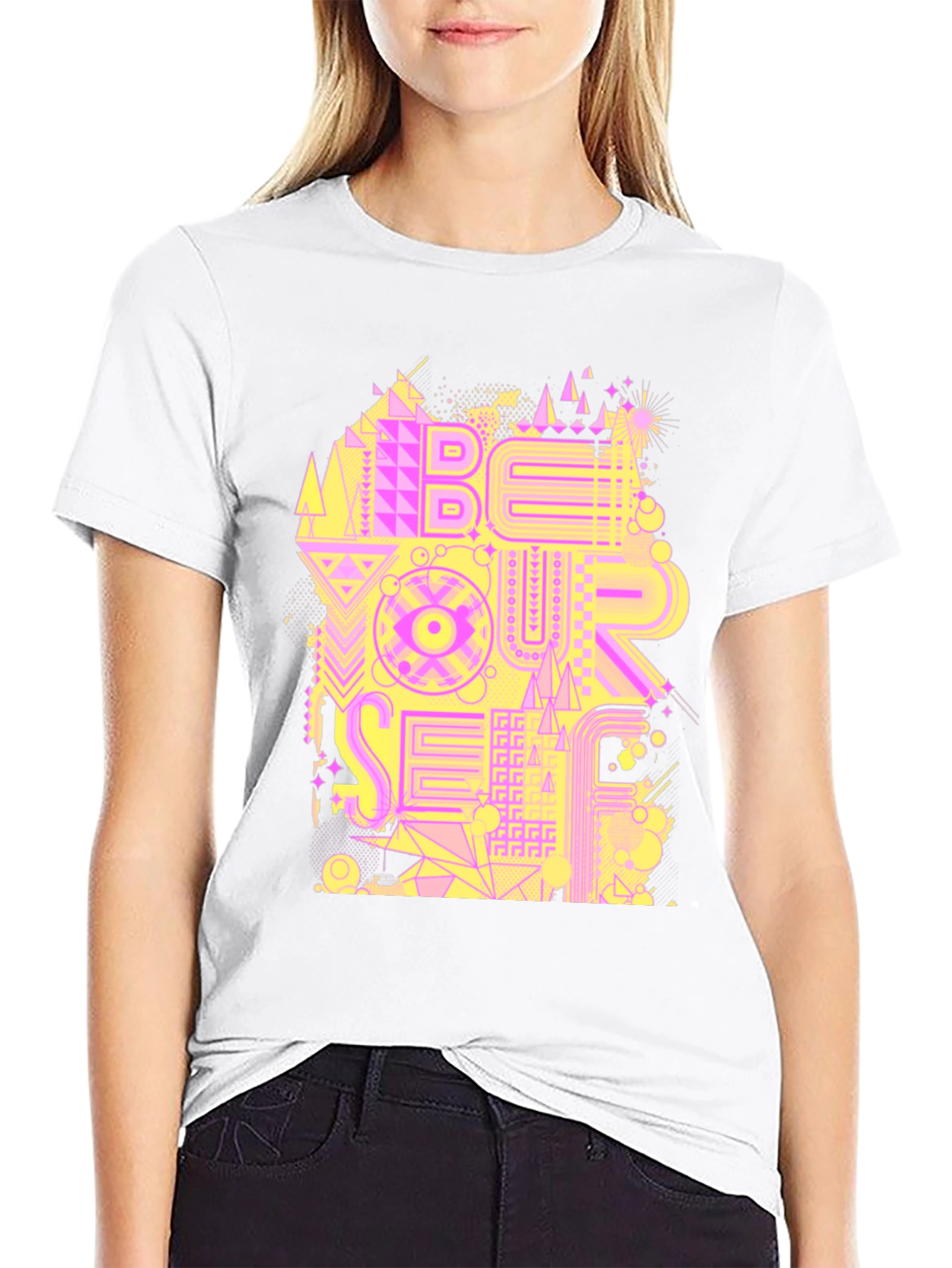 Be Your Self Graphic Black T-Shirt