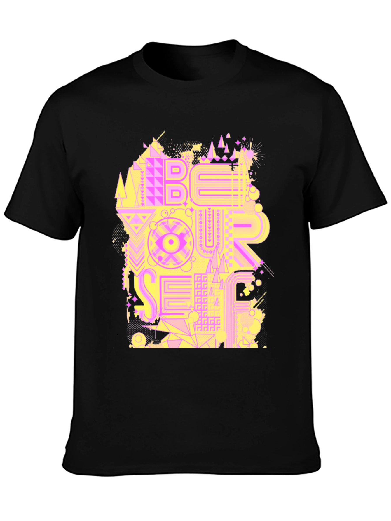 Be Your Self Graphic Black T-Shirt