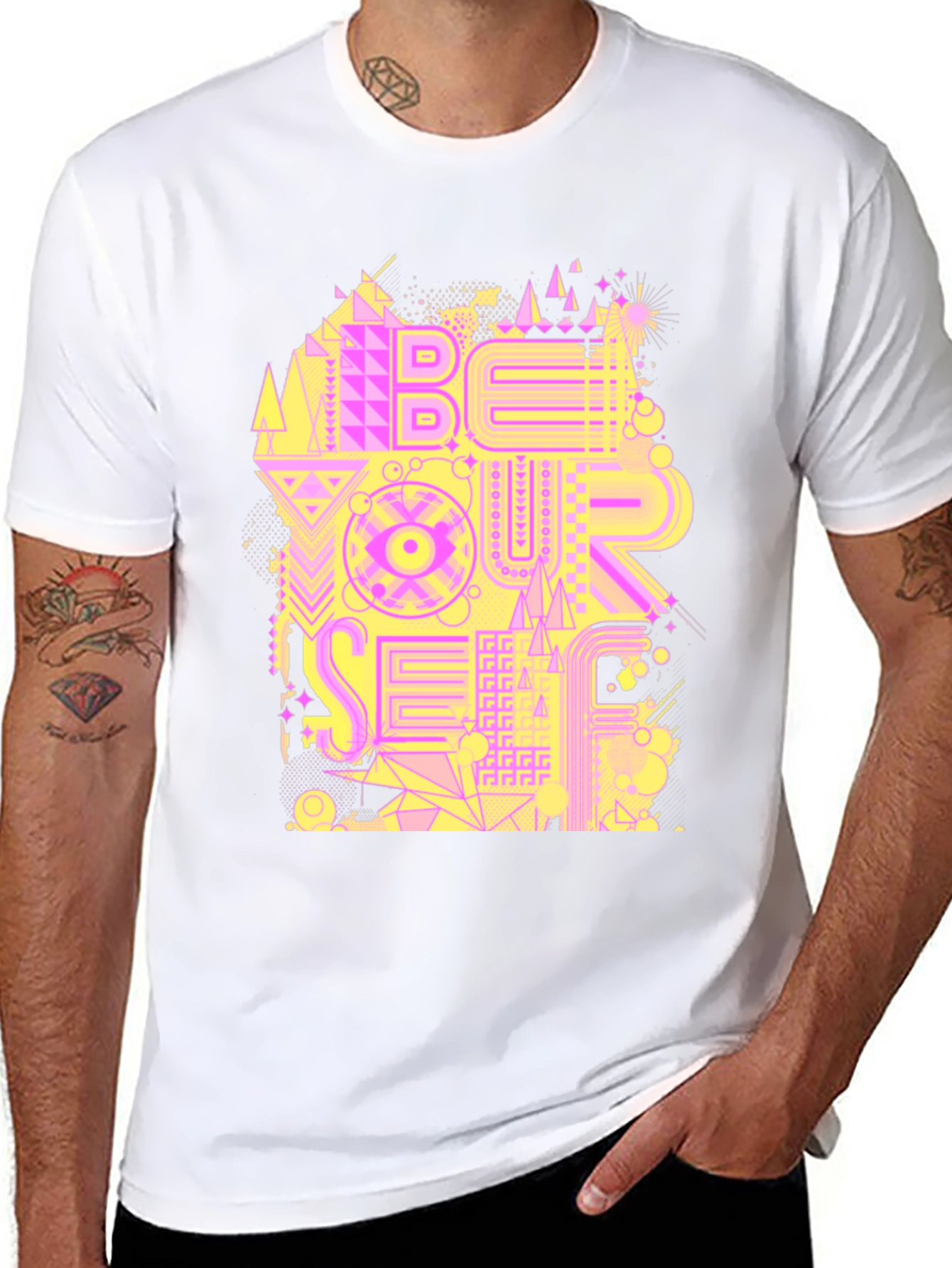 Be Your Self Graphic Black T-Shirt