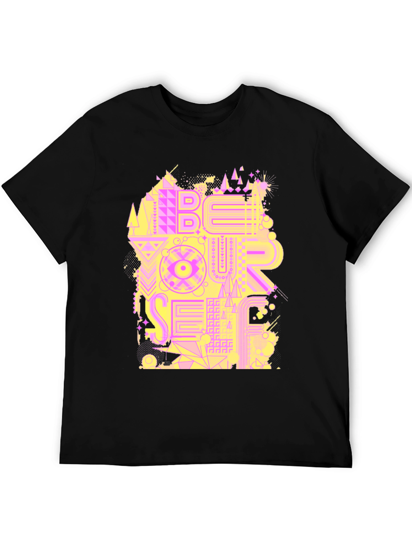 Be Your Self Graphic Black T-Shirt