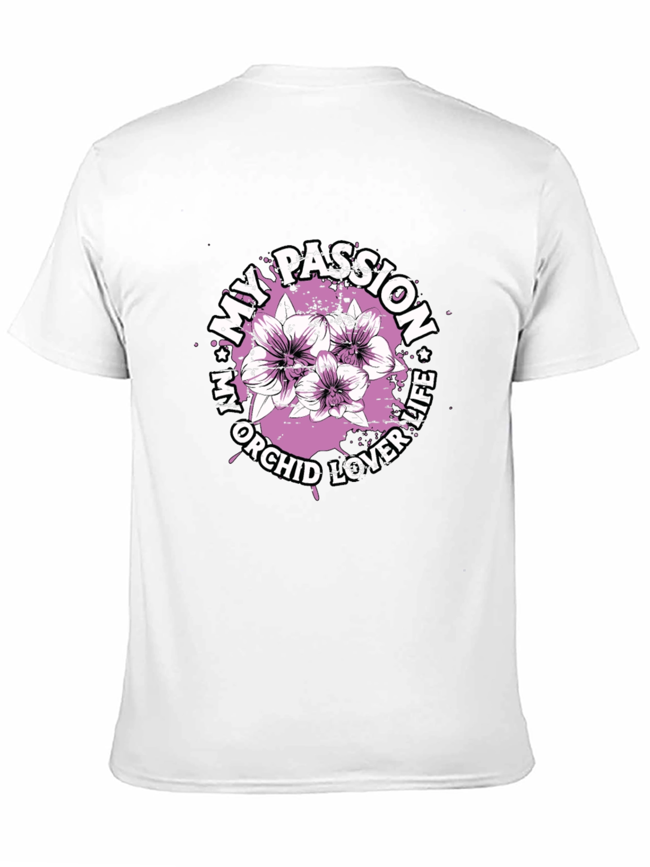My Orchid Lover Life Passion Black T-Shirt