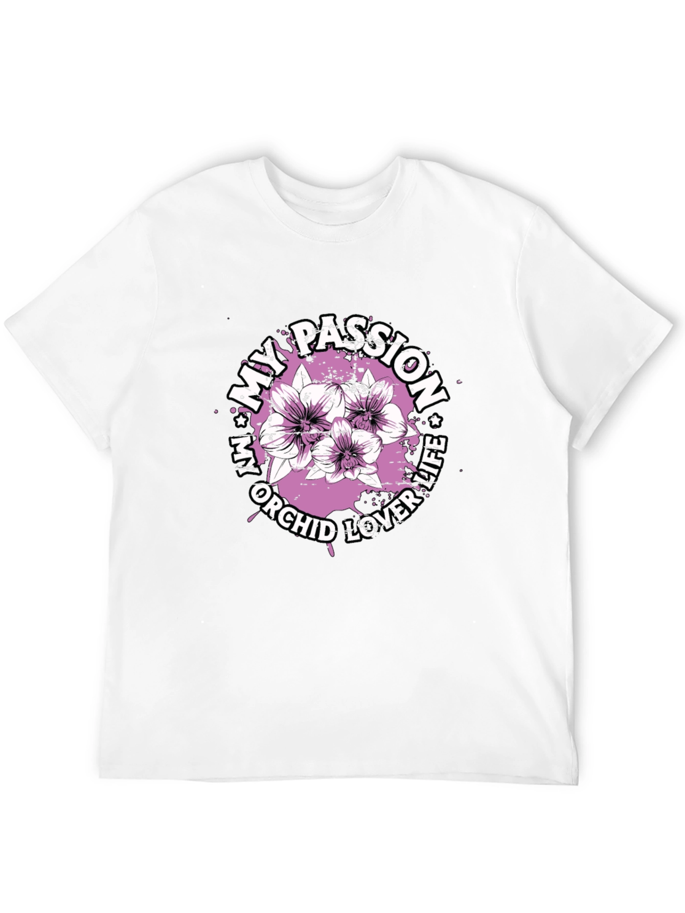 My Orchid Lover Life Passion Black T-Shirt