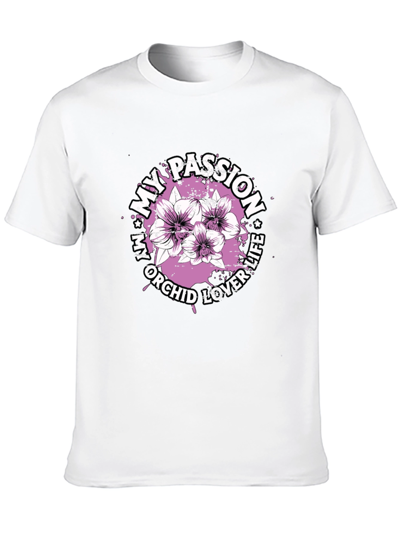My Orchid Lover Life Passion Black T-Shirt