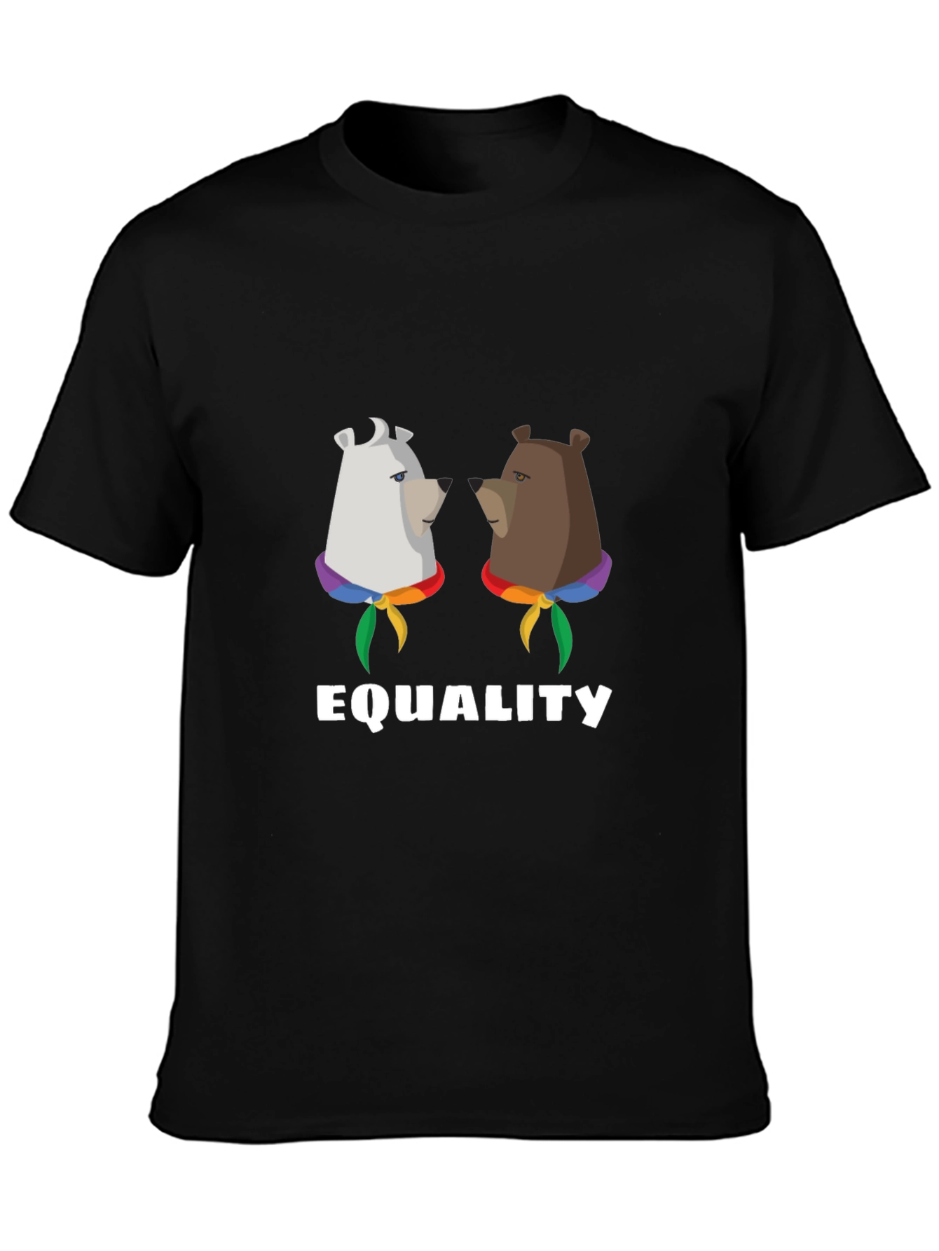 Equality Bear T-Shirt:  Pride Rainbow Graphic Tee