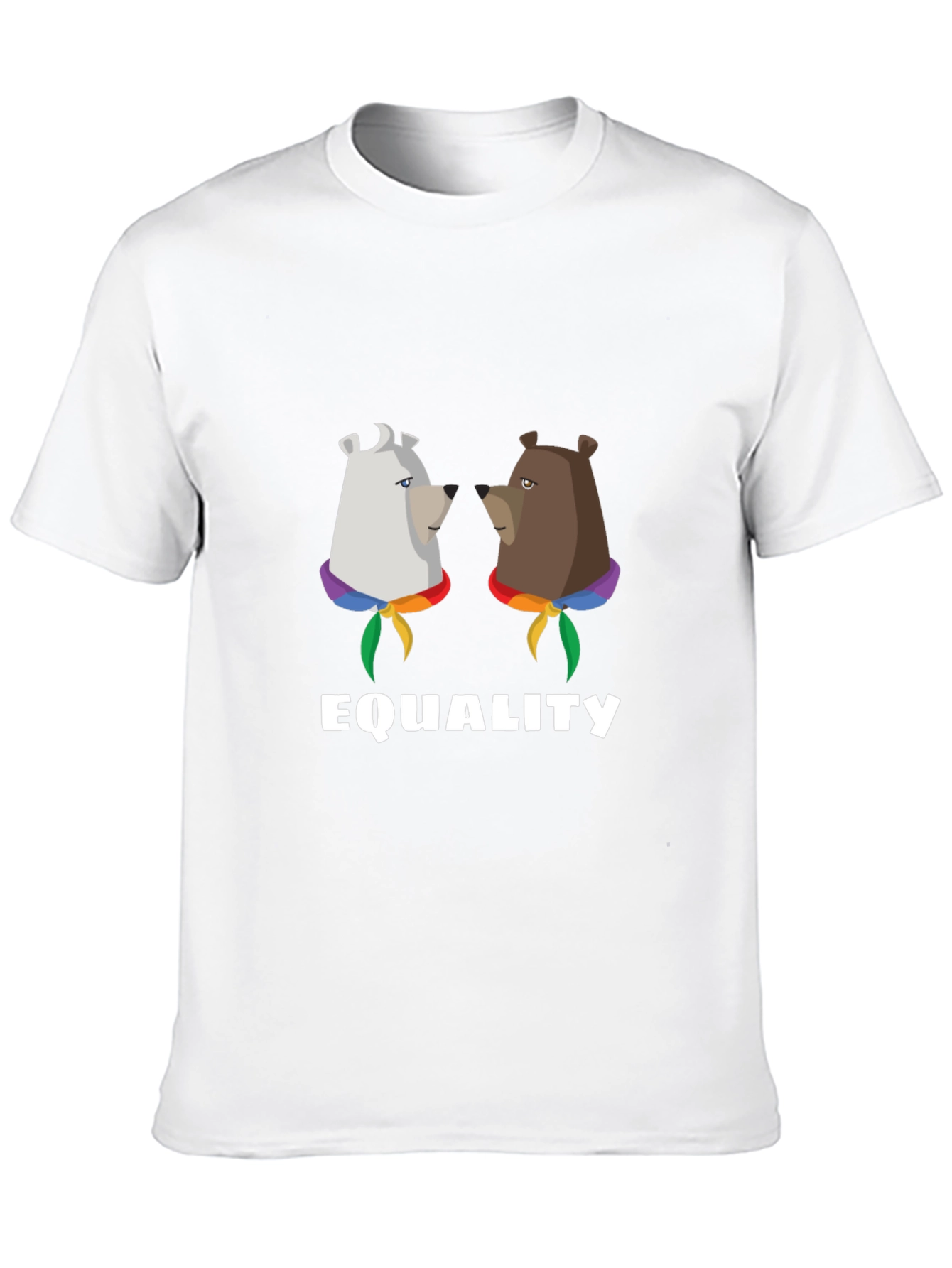 Equality Bear T-Shirt:  Pride Rainbow Graphic Tee