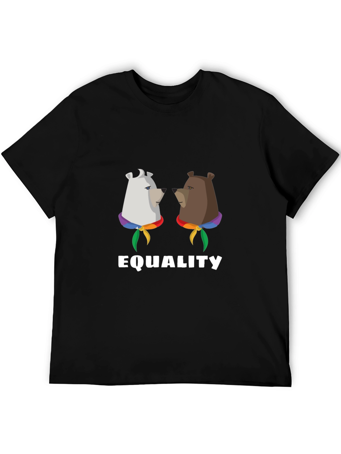 Equality Bear T-Shirt:  Pride Rainbow Graphic Tee