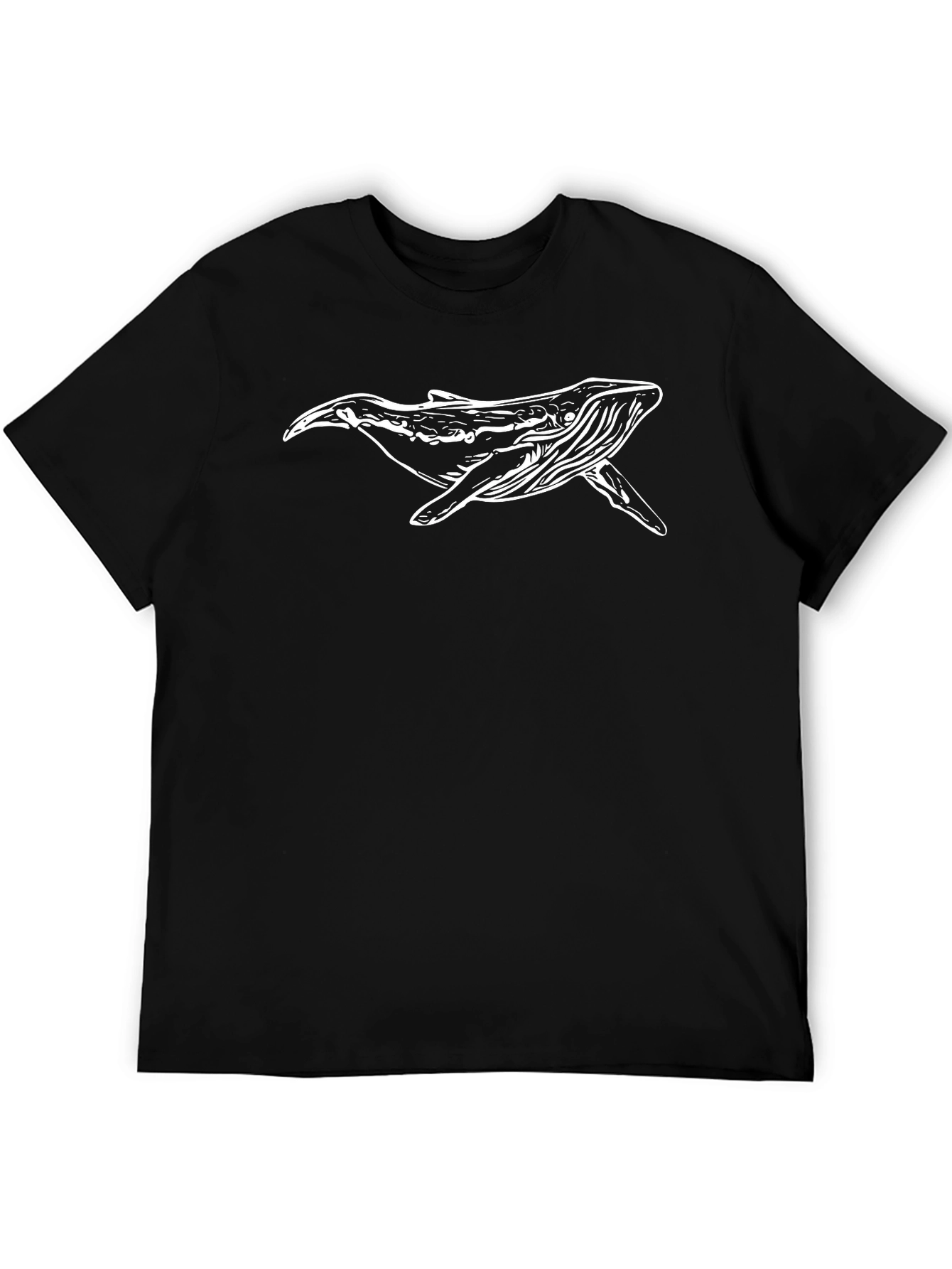 Whale Graphic Black T-Shirt