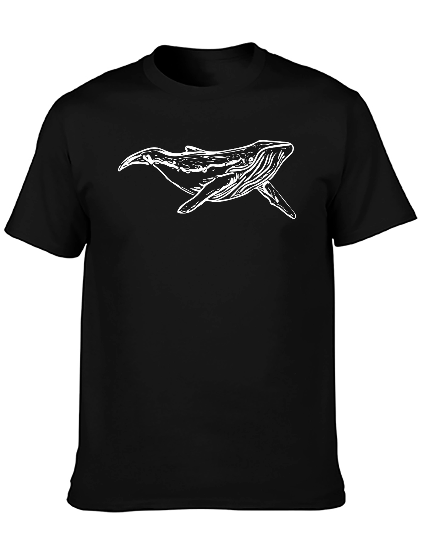 Whale Graphic Black T-Shirt