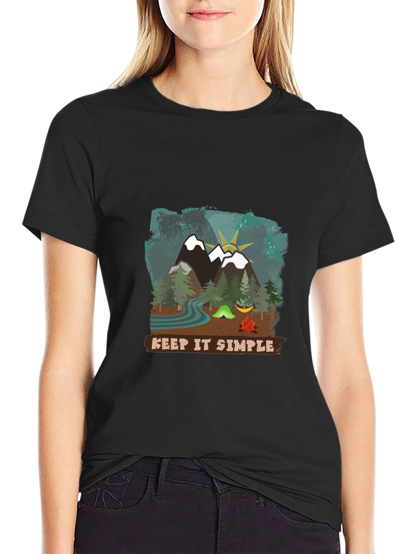 Keep It Simple Camping T-Shirt - Nature Adventure Tee