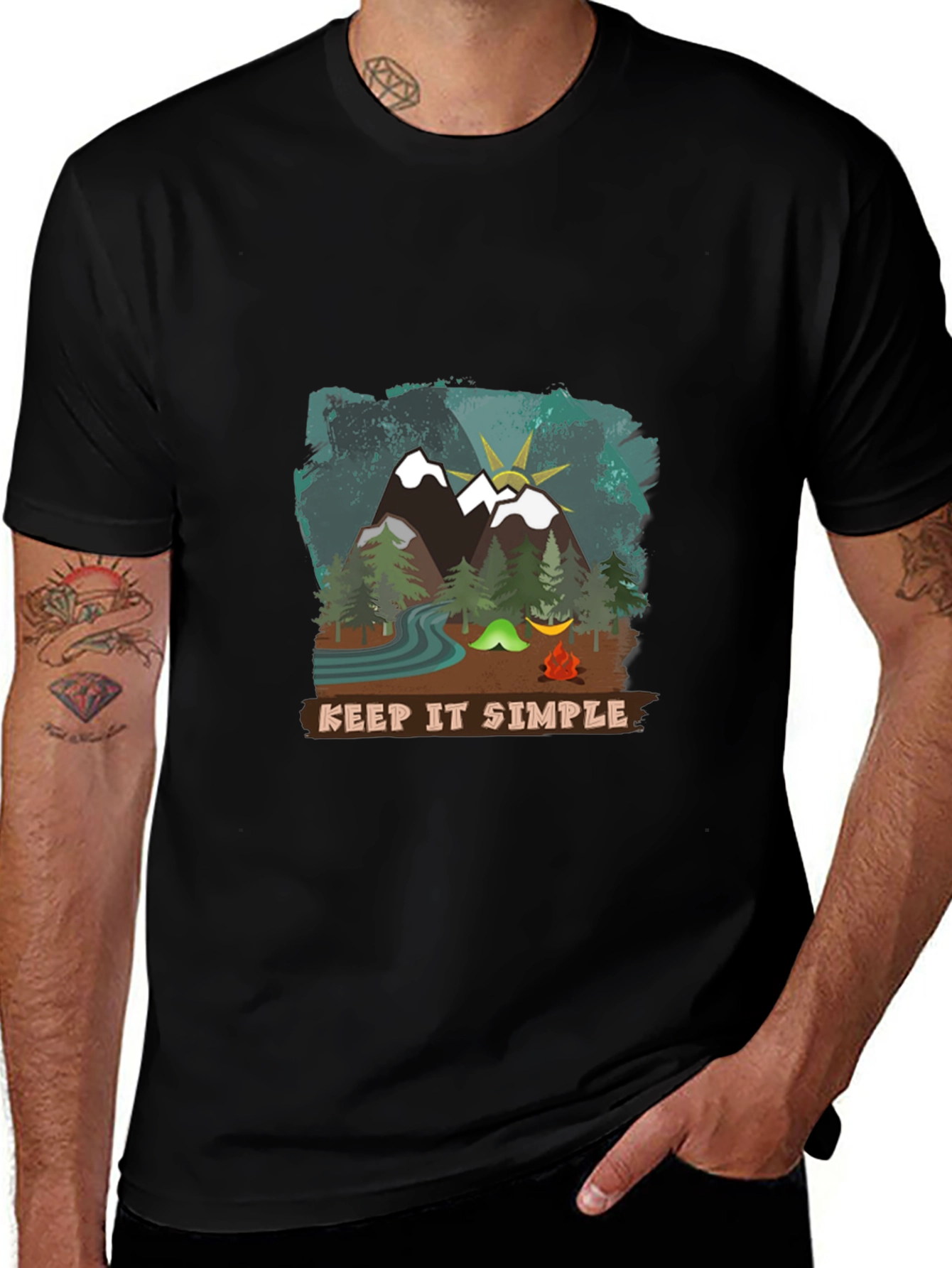 Keep It Simple Camping T-Shirt - Nature Adventure Tee