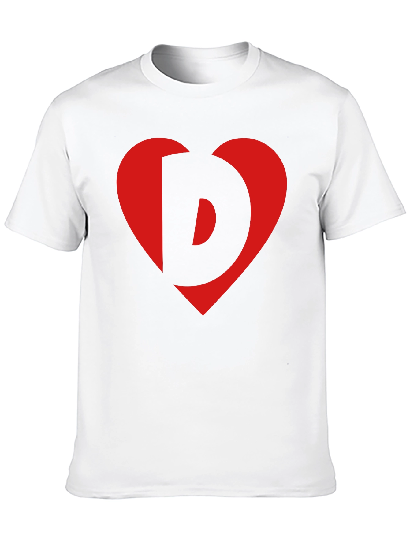 Heart Letter Graphic Tee - Stylish Black Cotton Shirt