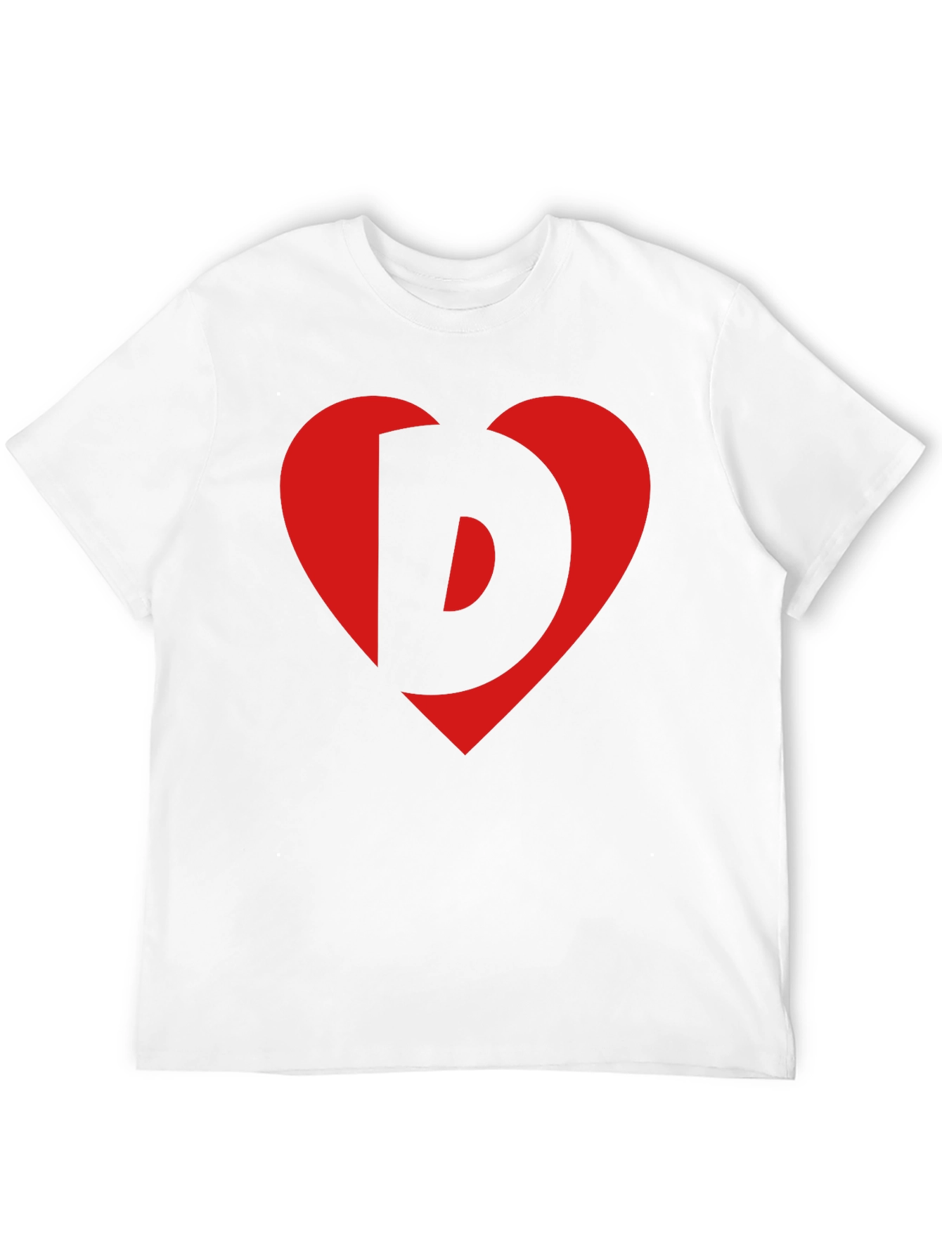 Heart Letter Graphic Tee - Stylish Black Cotton Shirt