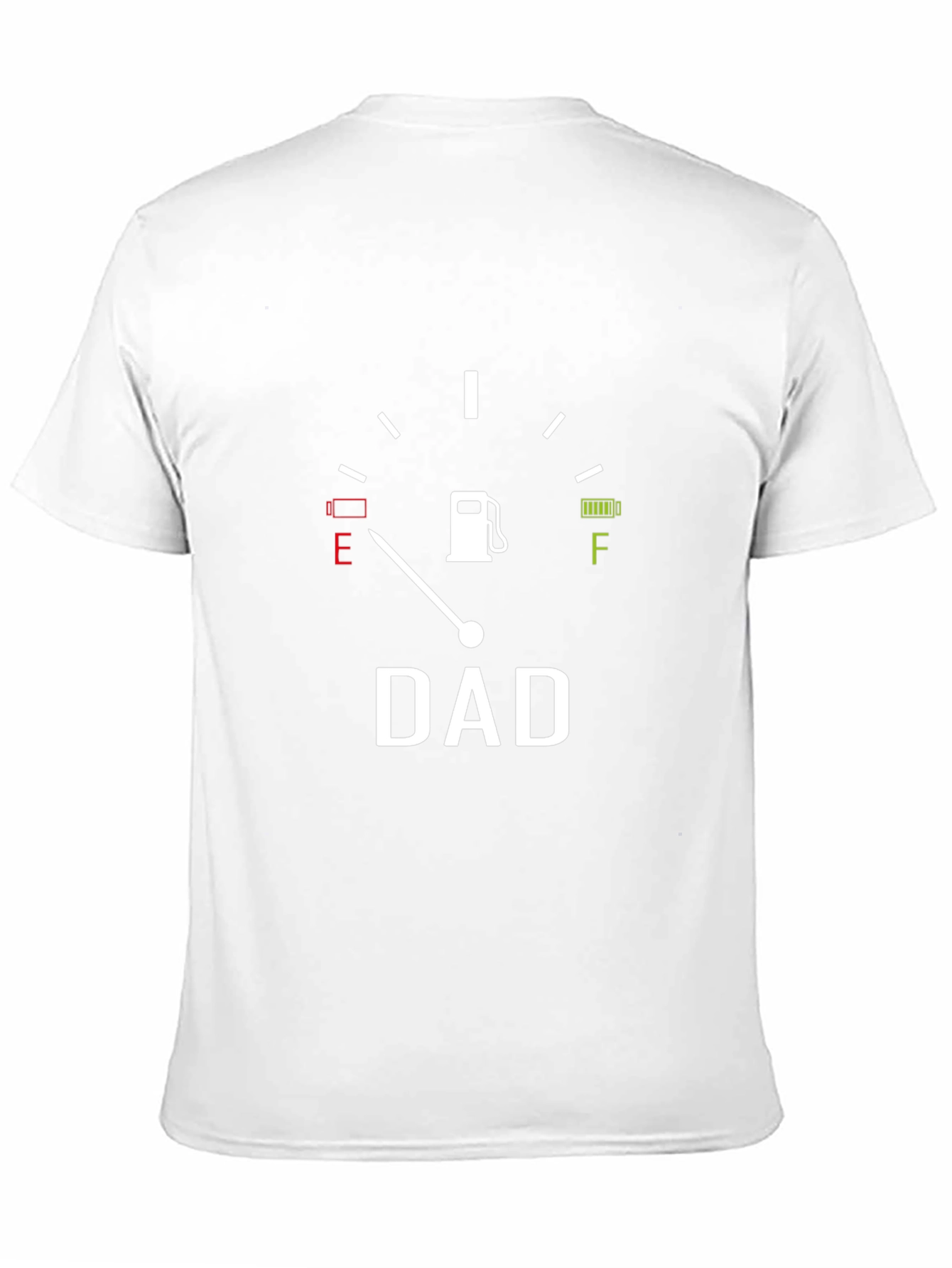 Dad Fuel Gauge Graphic T-Shirt - Black