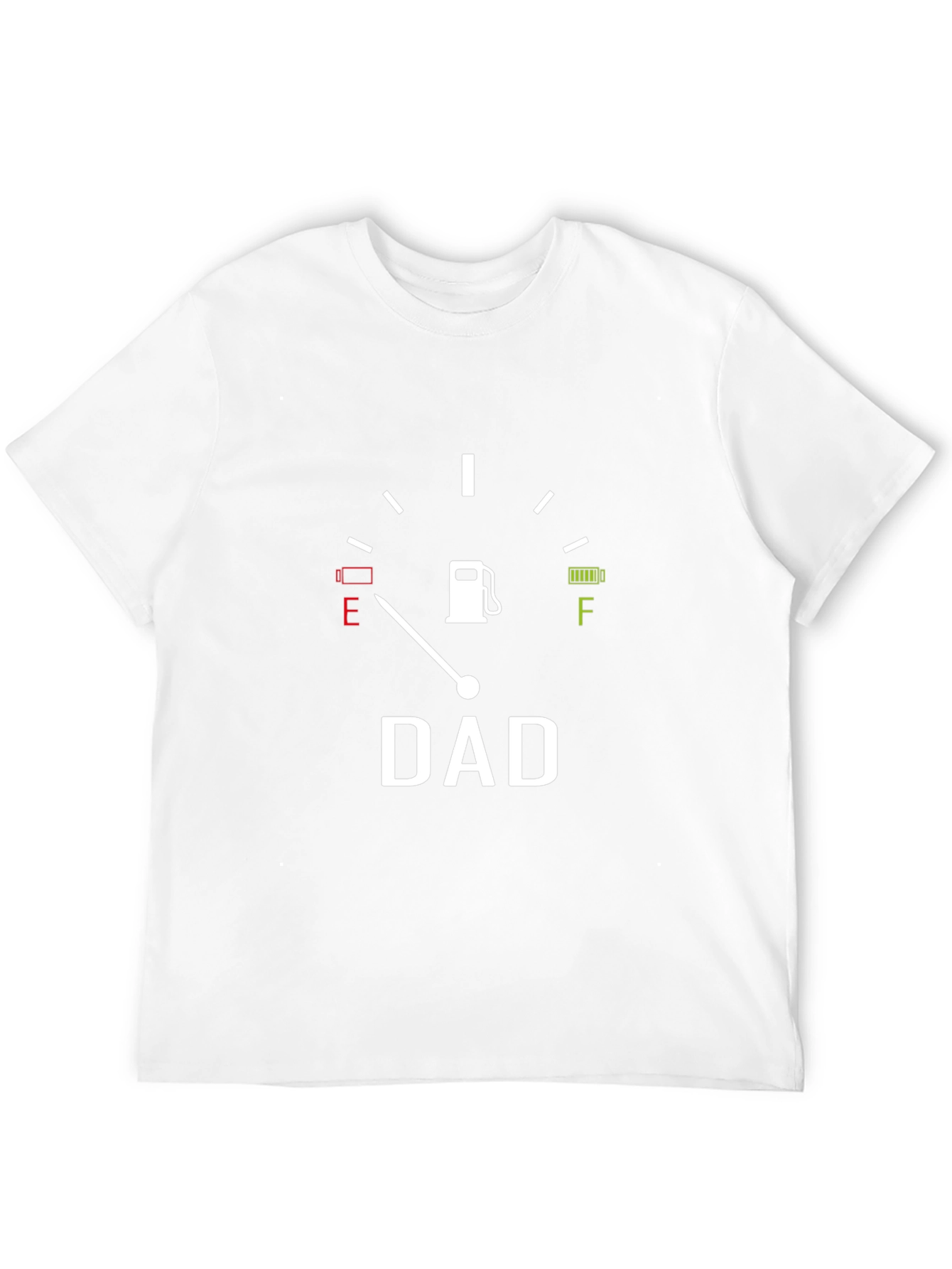 Dad Fuel Gauge Graphic T-Shirt - Black