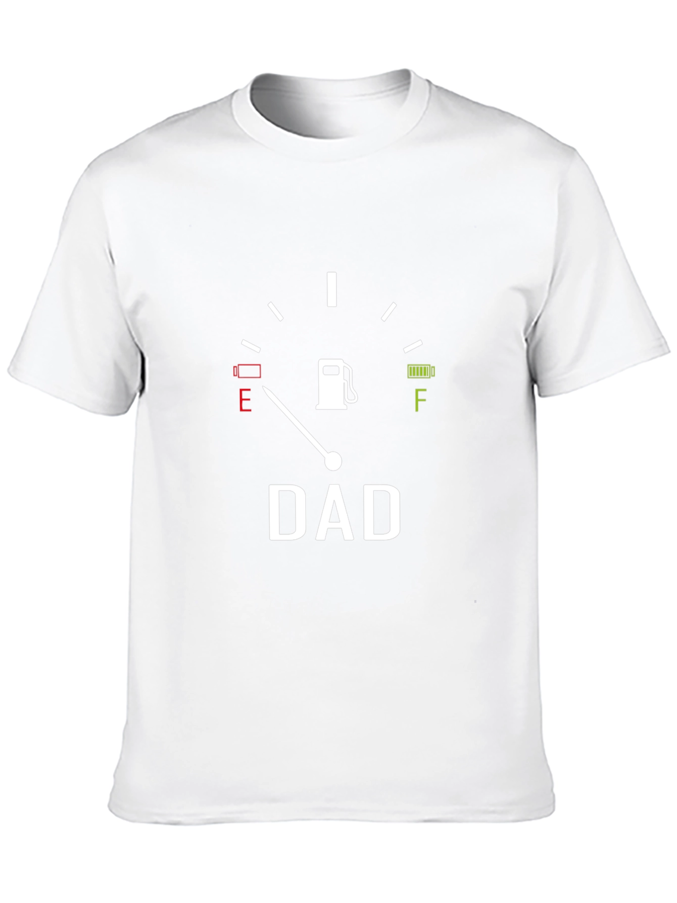 Dad Fuel Gauge Graphic T-Shirt - Black