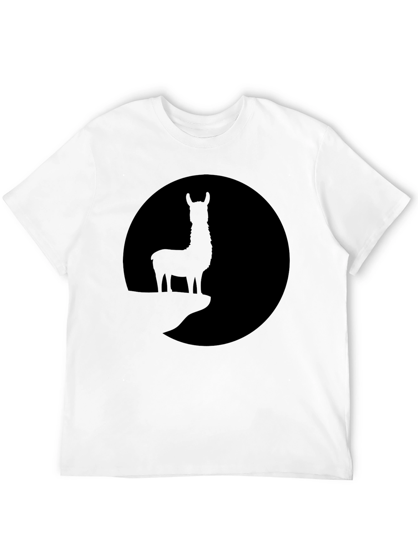 Llama Silhouette Graphic Tee - Black T-Shirt