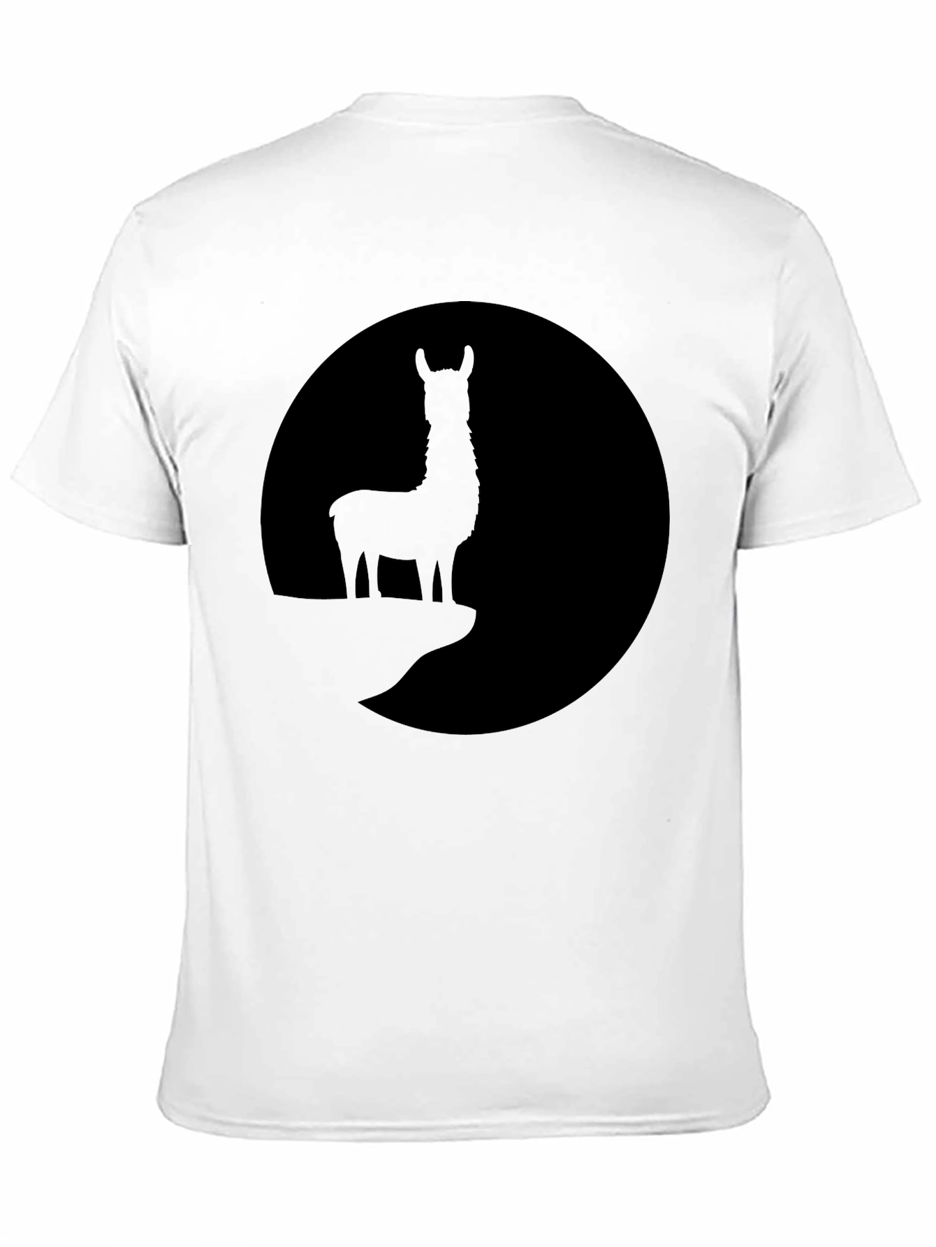 Llama Silhouette Graphic Tee - Black T-Shirt