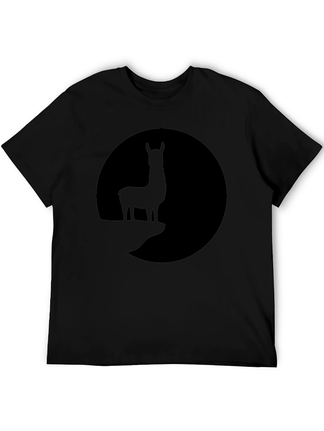 Llama Silhouette Graphic Tee - Black T-Shirt