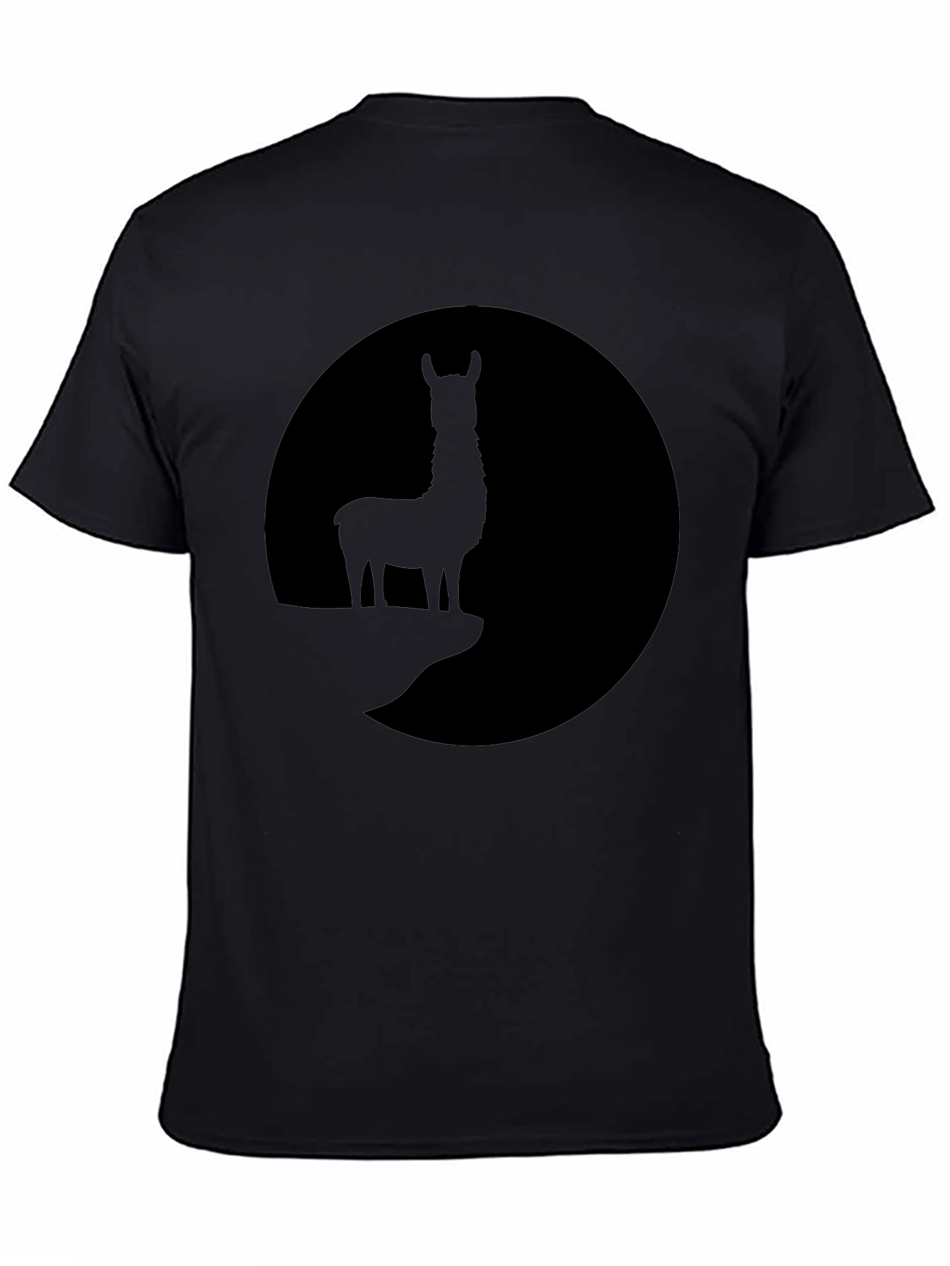 Llama Silhouette Graphic Tee - Black T-Shirt