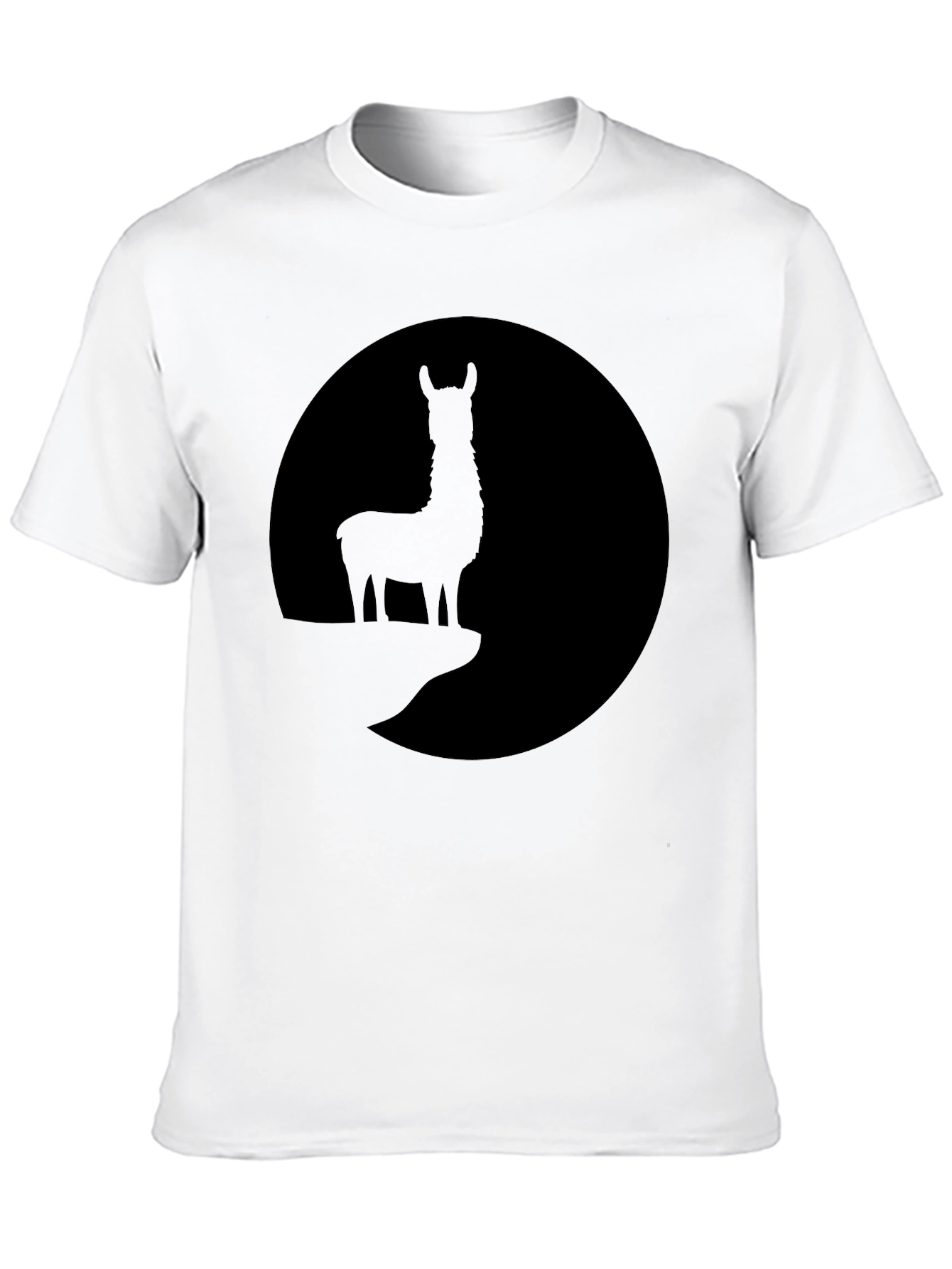 Llama Silhouette Graphic Tee - Black T-Shirt