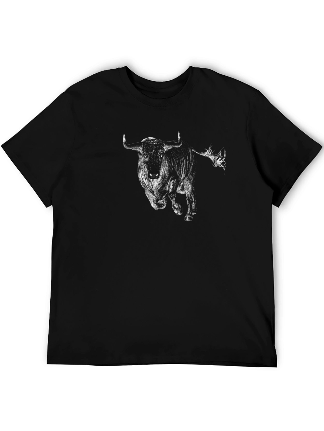 Bull Graphic Black T-Shirt - Bold & Stylish