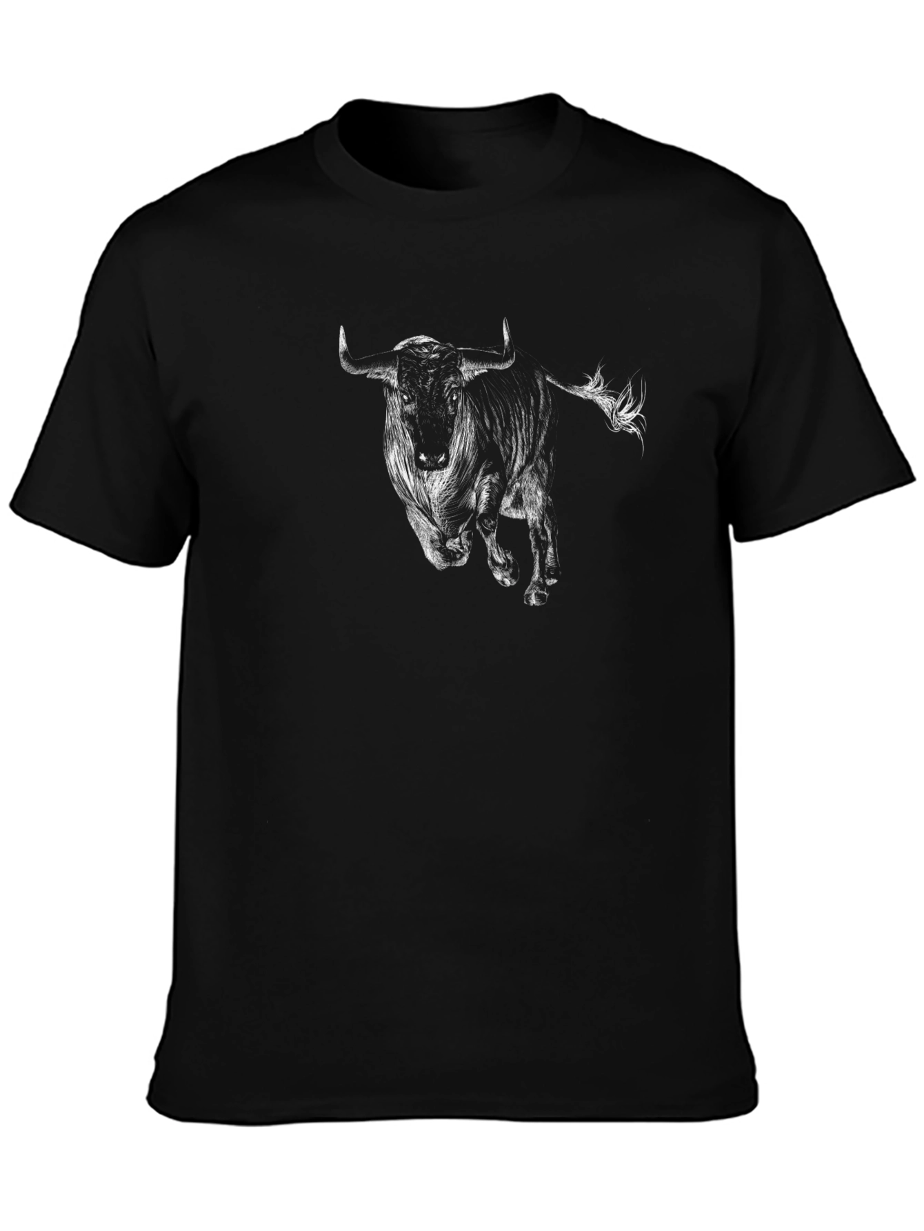 Bull Graphic Black T-Shirt - Bold & Stylish